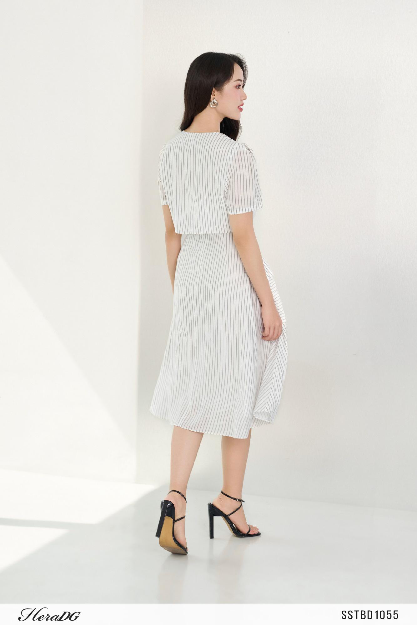 Set đầm 2 dây dáng xoè