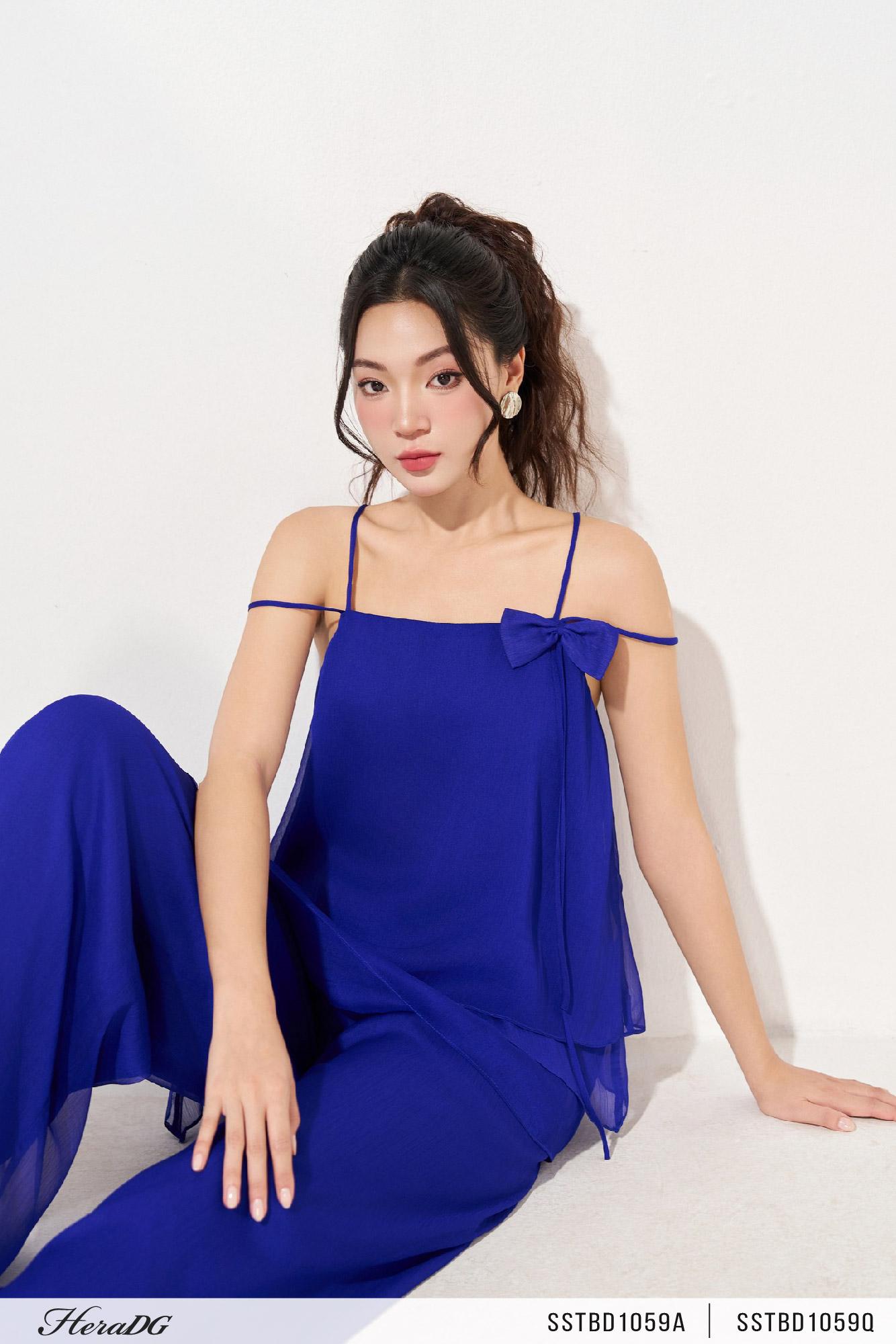 Áo kiểu 2 dây bèo lệch