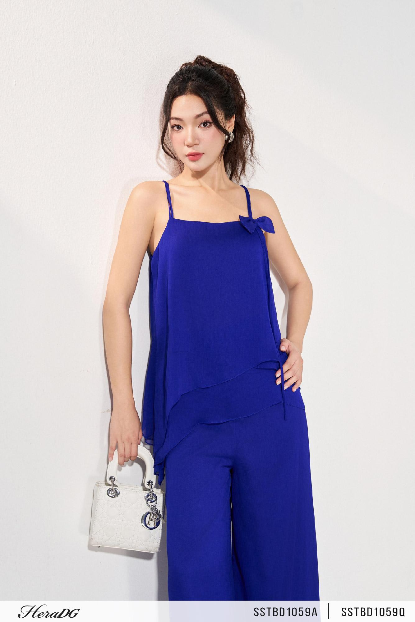Áo kiểu 2 dây bèo lệch