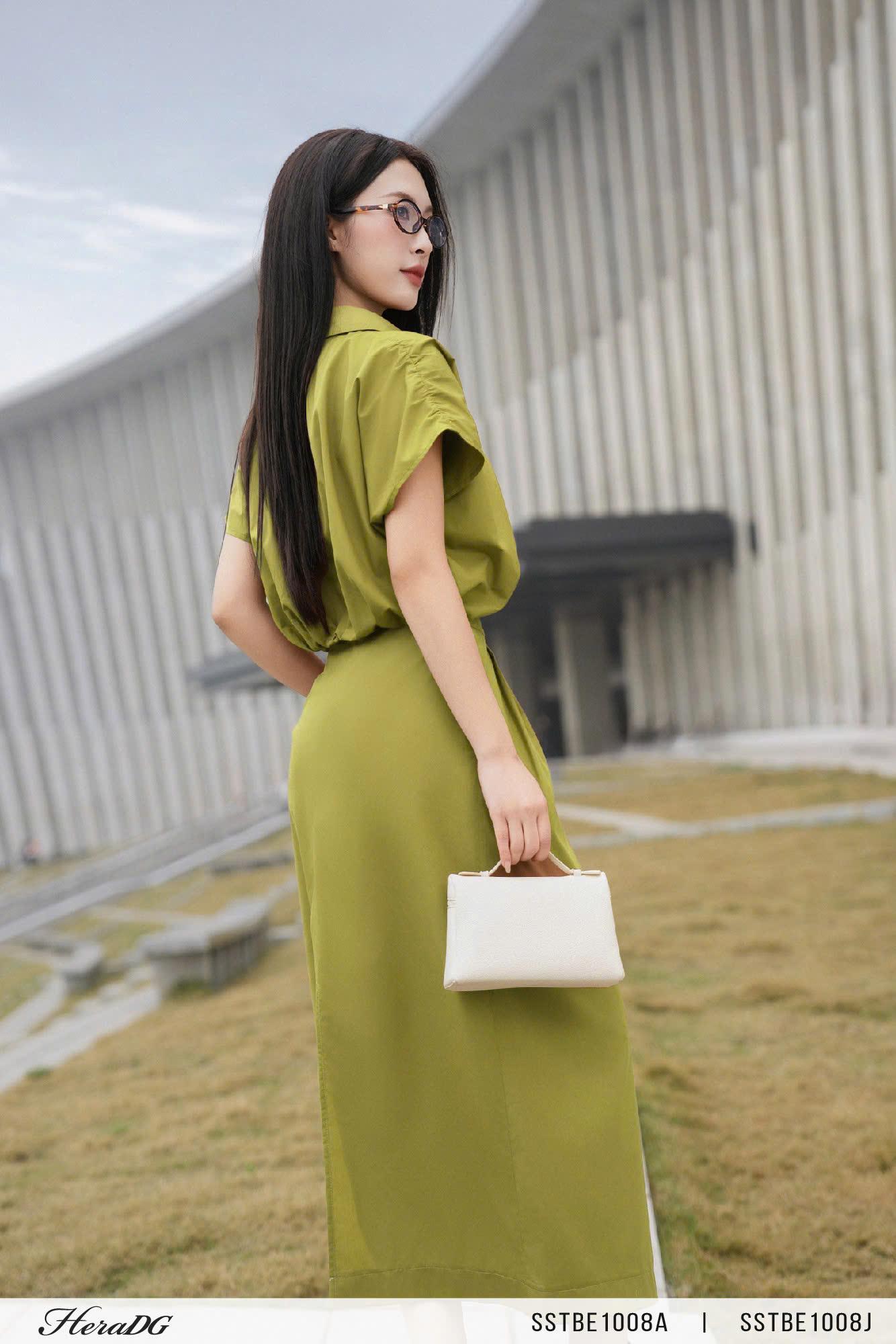 Áo kiểu tay liền, chun gấu xếp ly