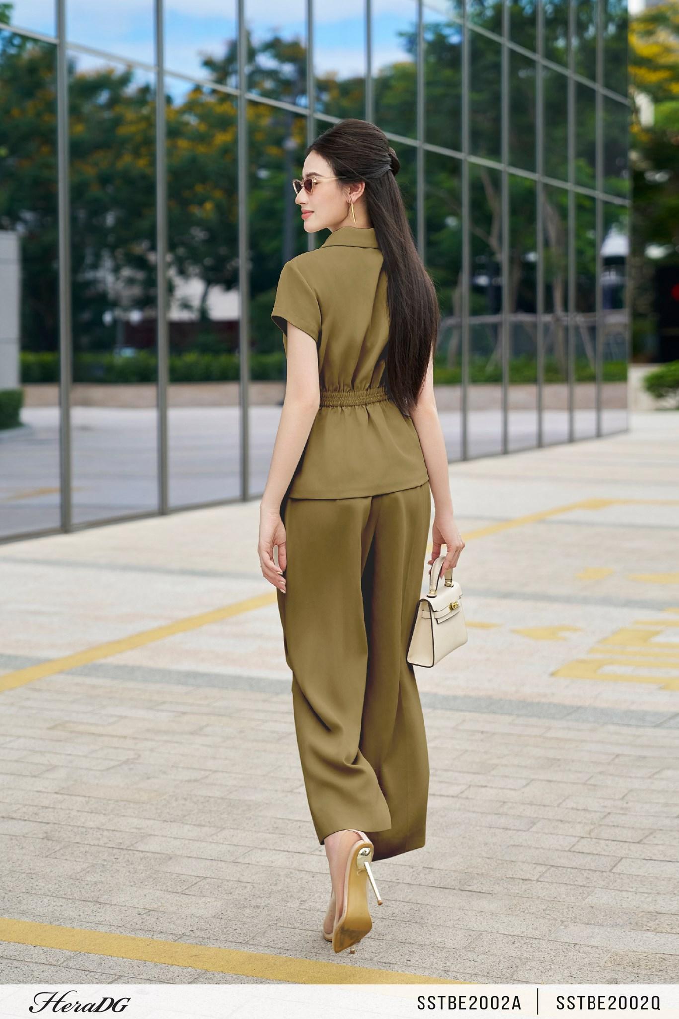 Áo peplum cổ vest