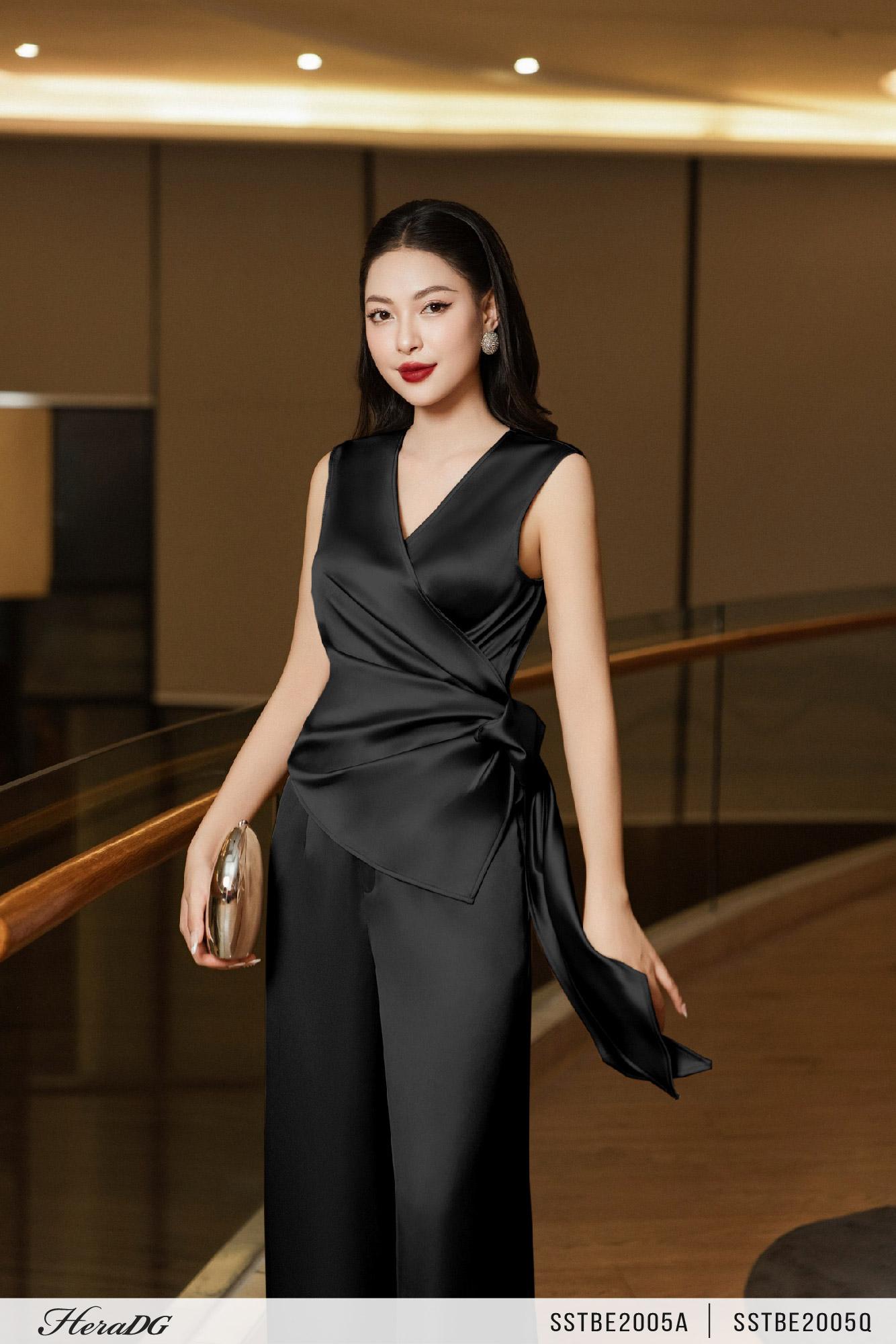 Áo kiểu sát nách vạt chéo