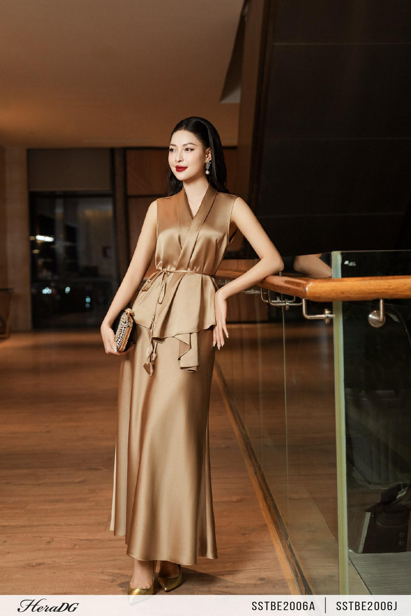 Chân váy lụa đuôi cá dáng dài – ảnh 1