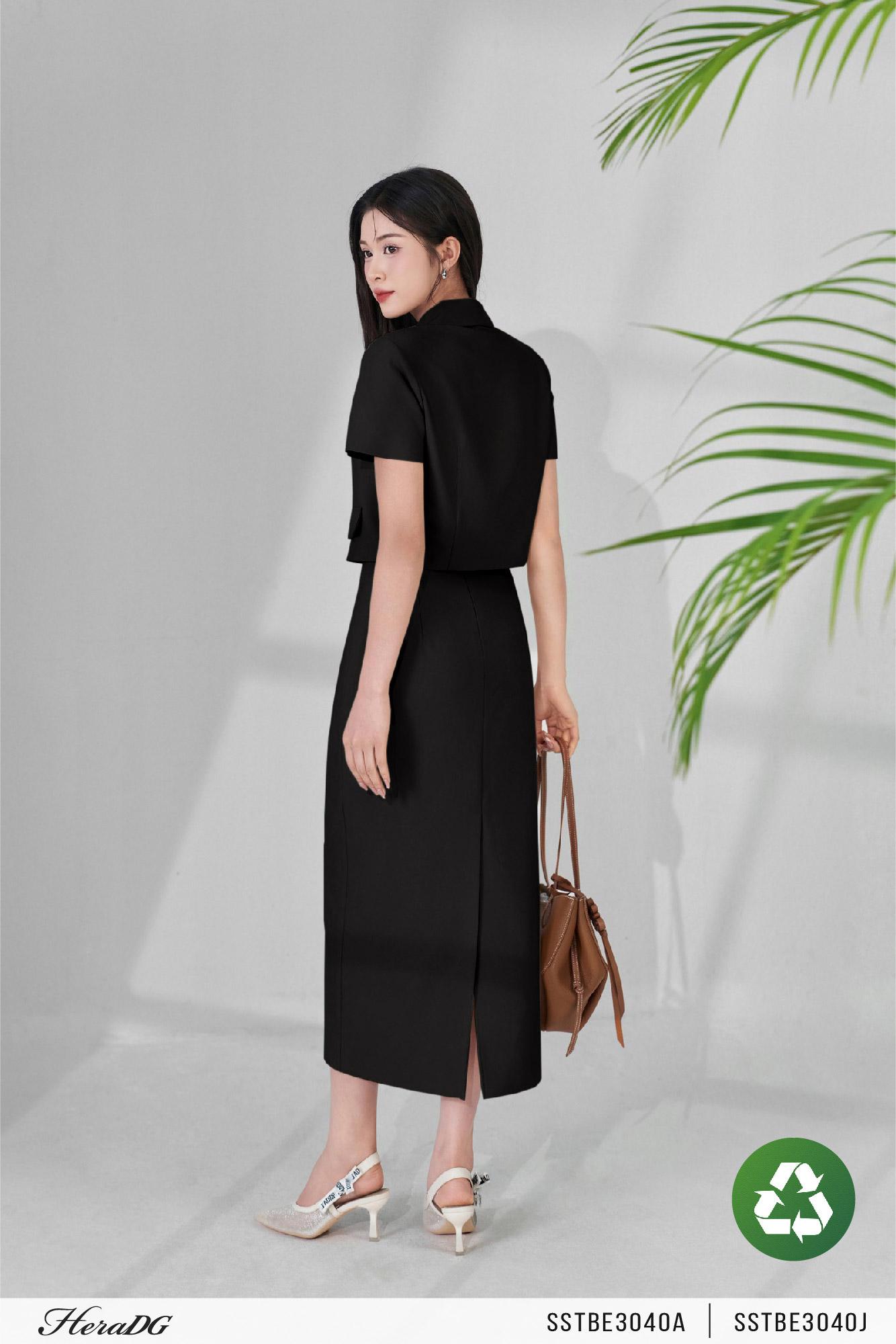 Áo cổ 2 ve dáng ngắn