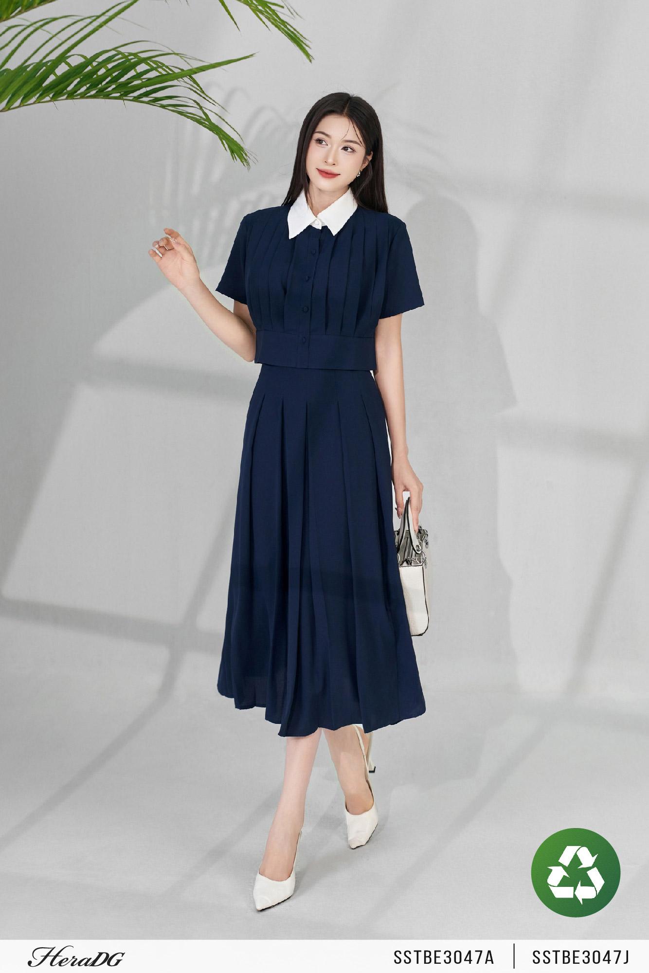 Áo kiểu cổ phối