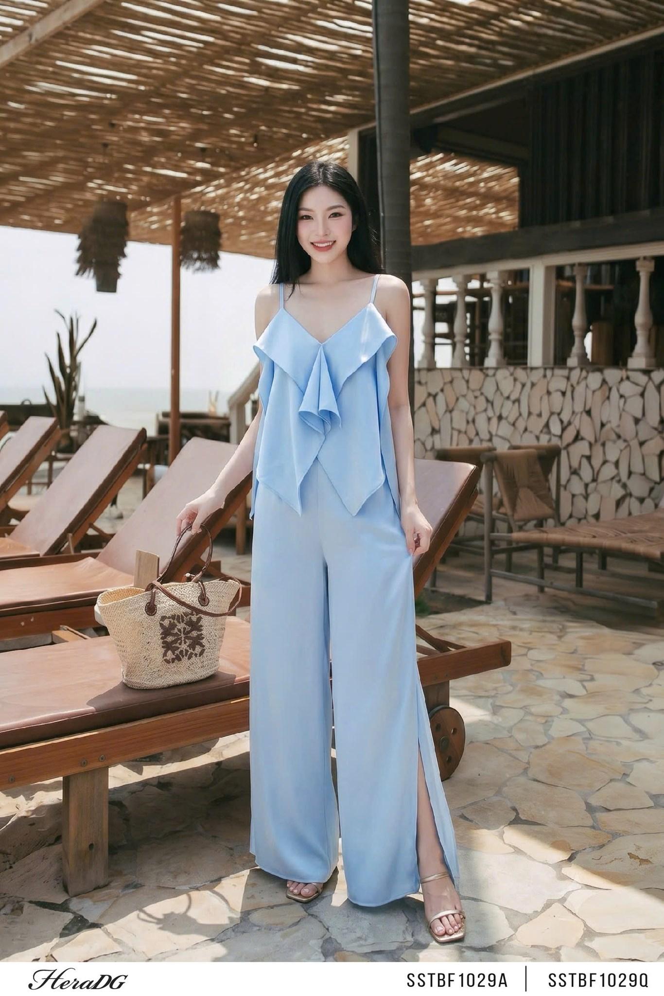 Áo lụa bèo đổ dọc thân