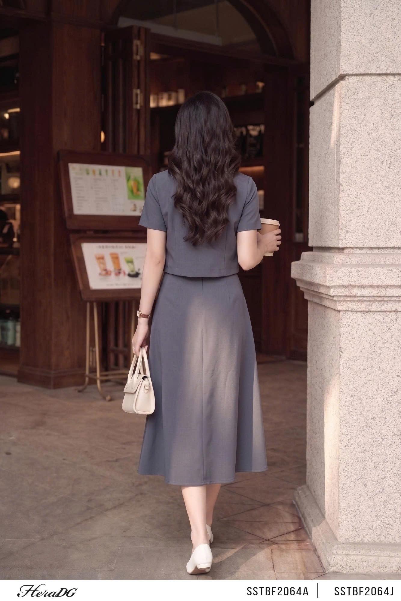 Áo kiểu phối cổ sơ mi