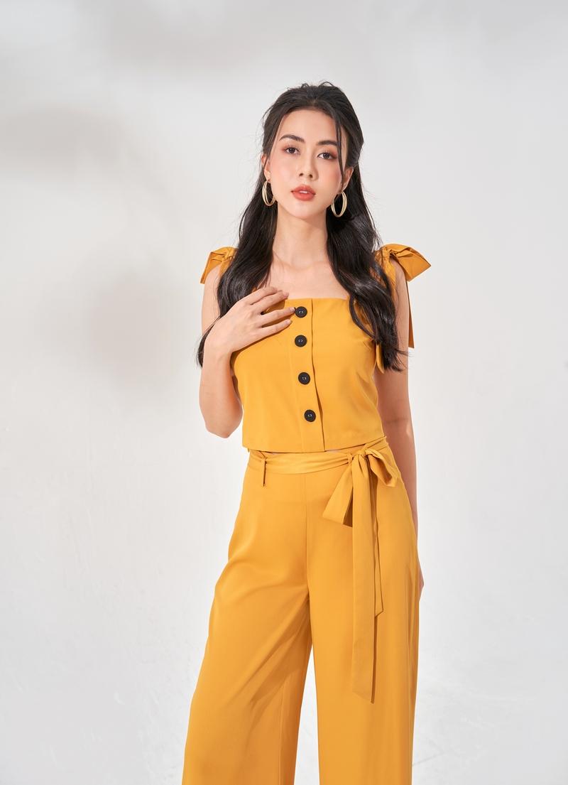 Quần suông đai eo