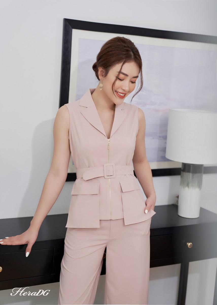 Áo kiểu cổ 2 ve ốp túi