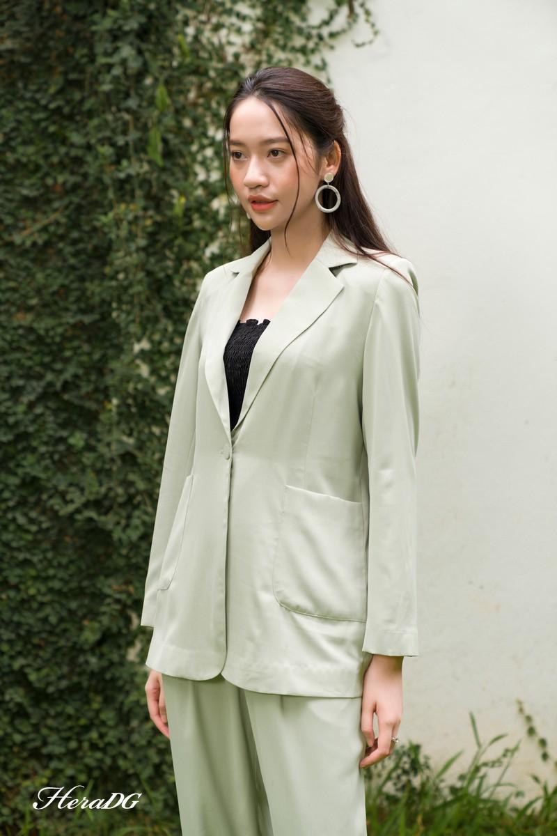 Áo blazer cổ 2 ve dài tay