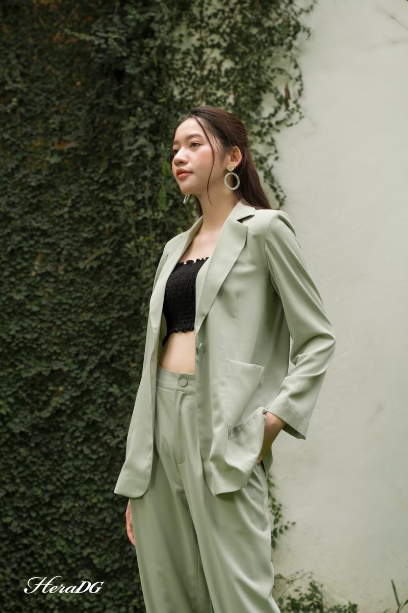 Áo blazer cổ 2 ve dài tay