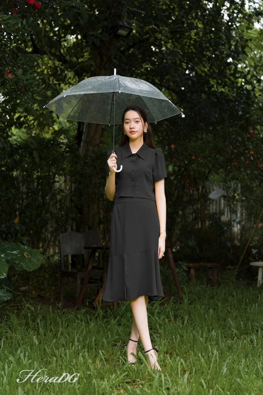 Áo crop cổ đức