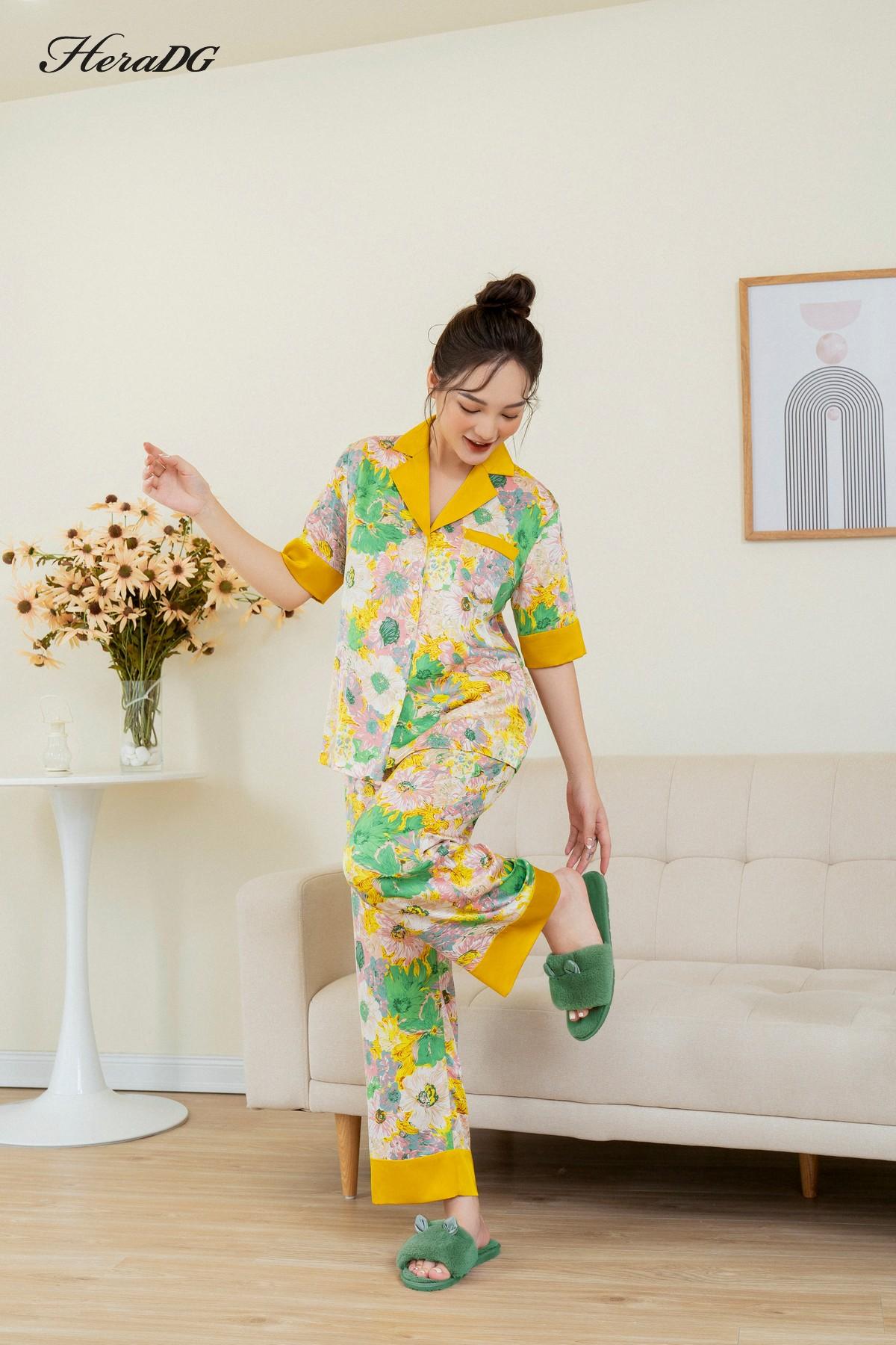 Bộ pijama ngắn tay can phối tay – ảnh 5