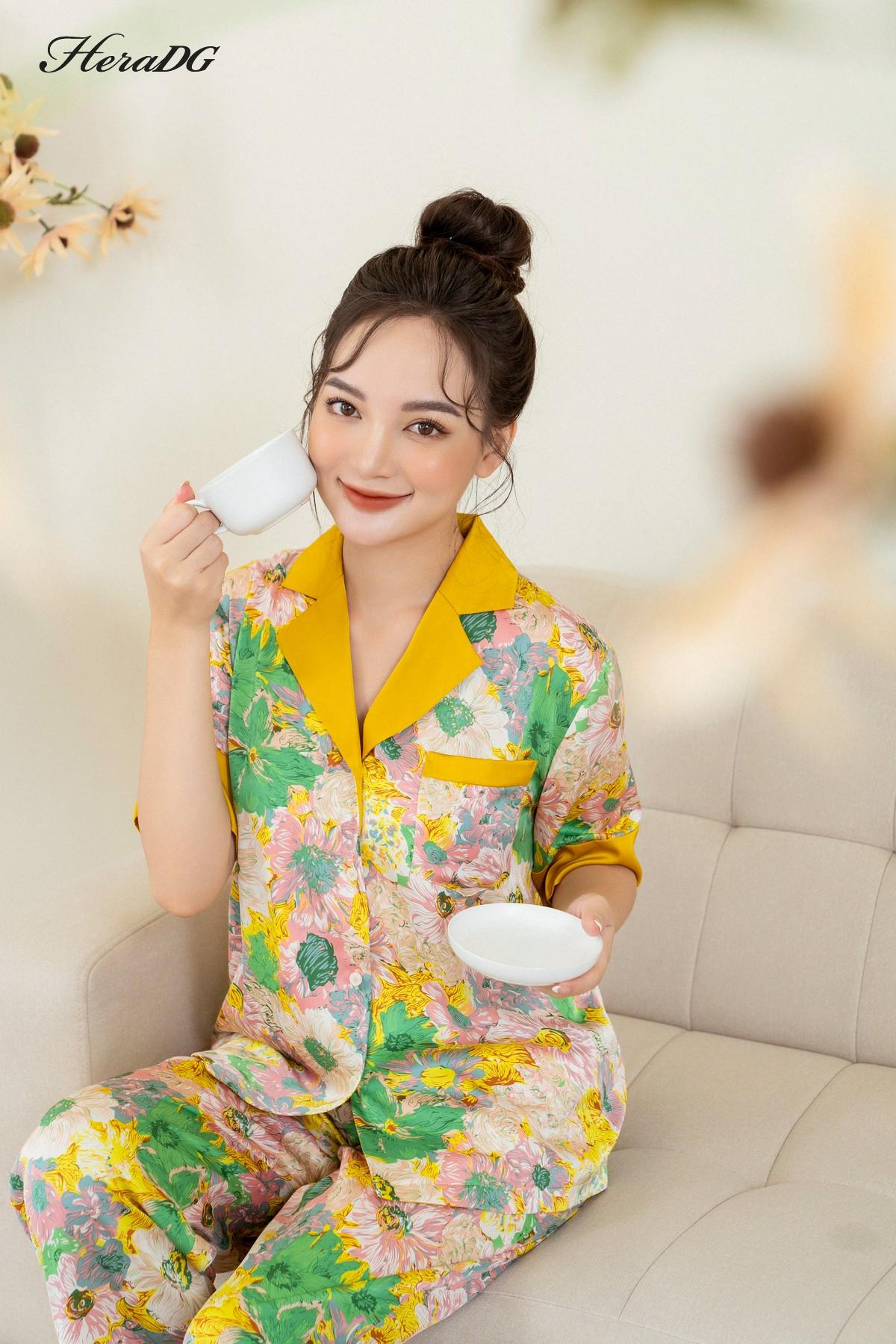 Bộ pijama ngắn tay can phối tay – ảnh 7