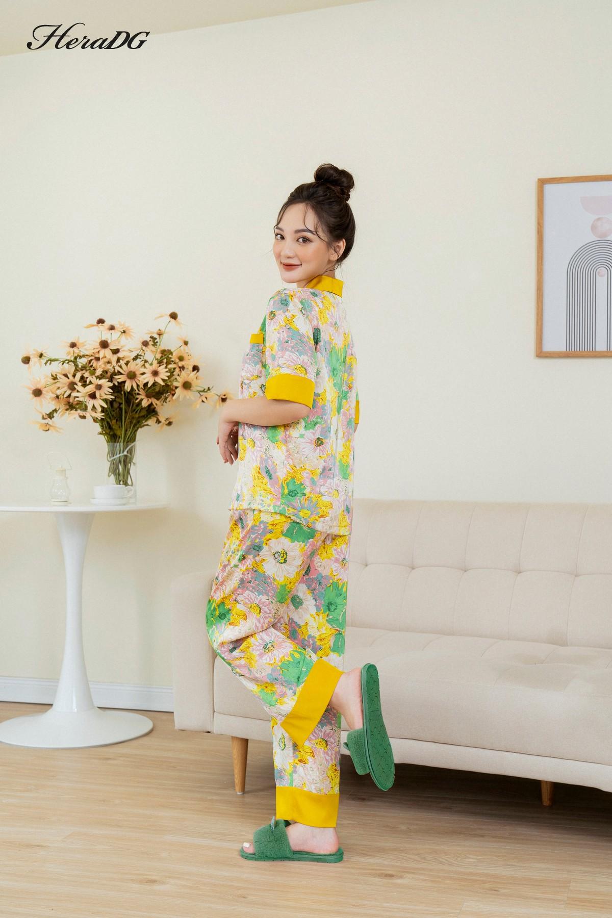Bộ pijama ngắn tay can phối tay – ảnh 8