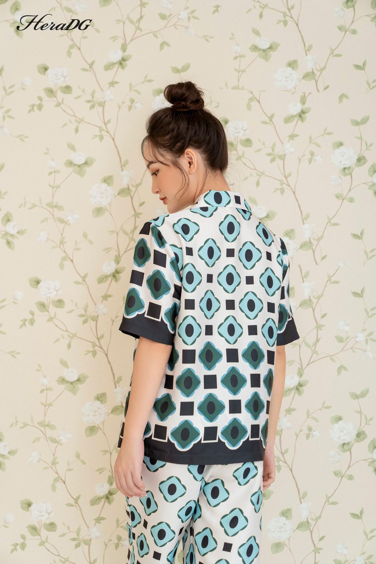 Bộ pijama ngắn tay, có túi