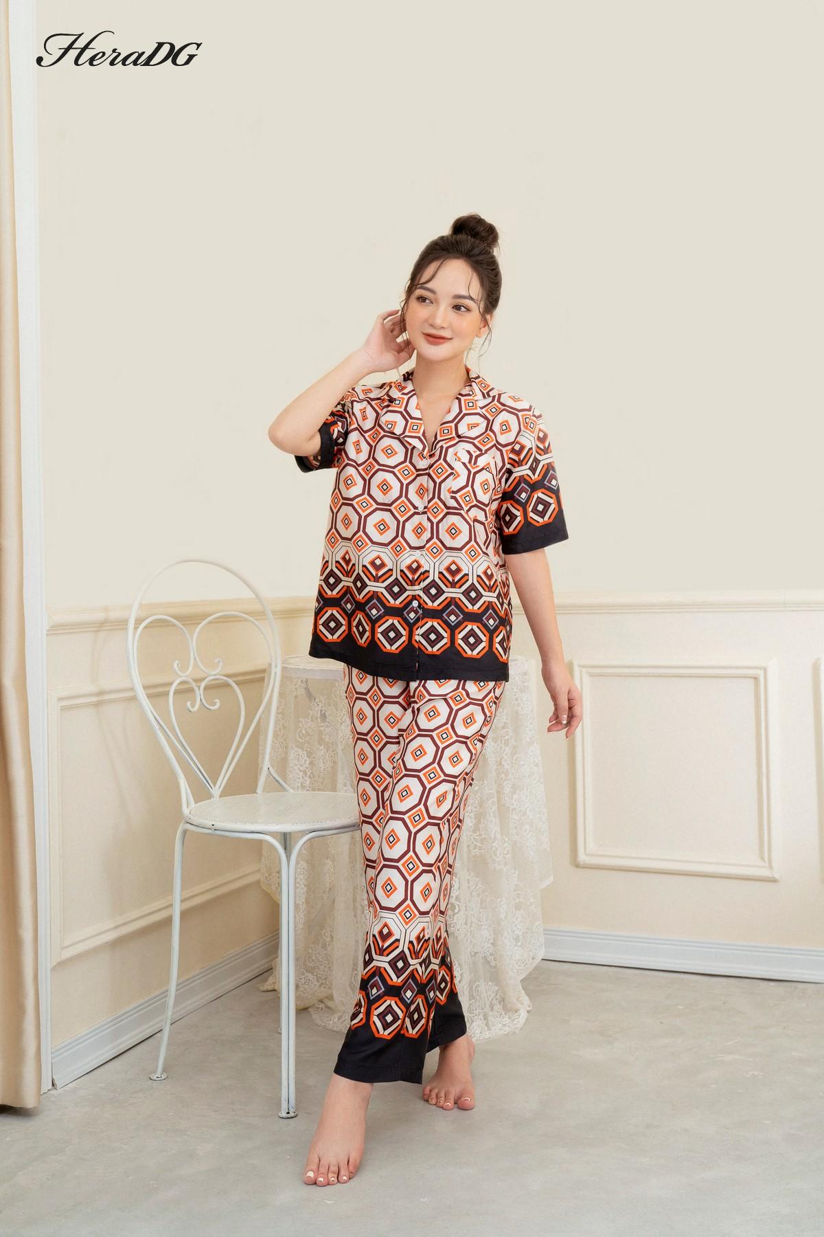 Bộ pijama ngắn tay, có túi