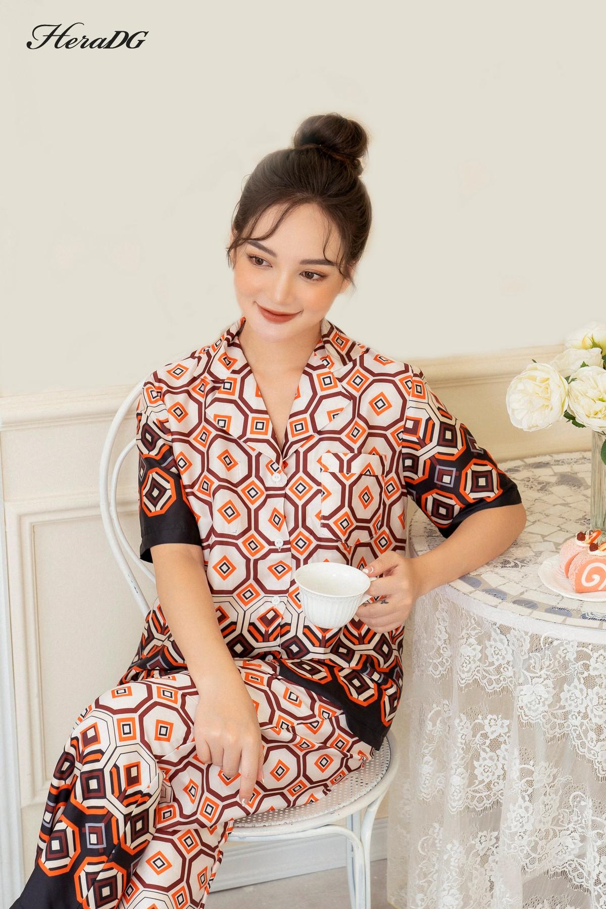 Bộ pijama ngắn tay, có túi