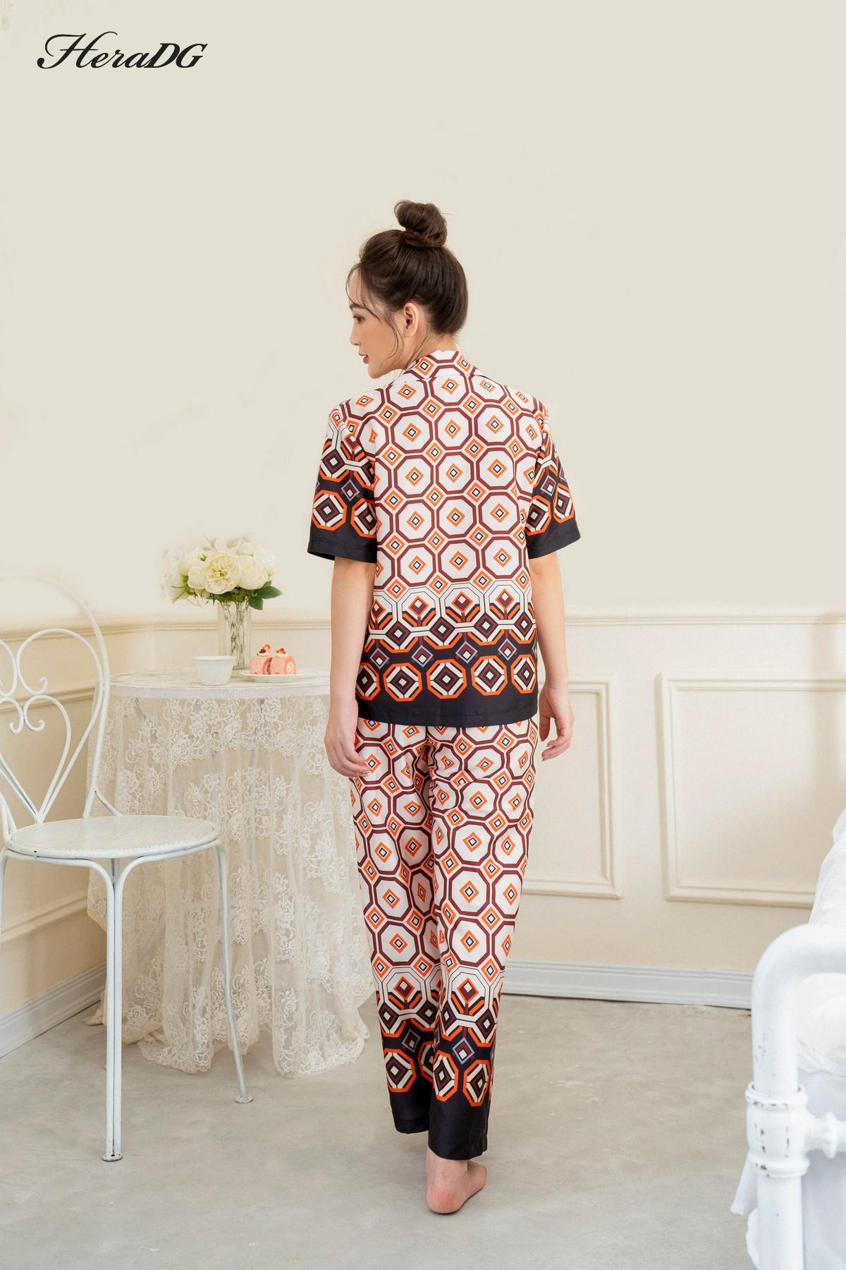 Bộ pijama ngắn tay, có túi