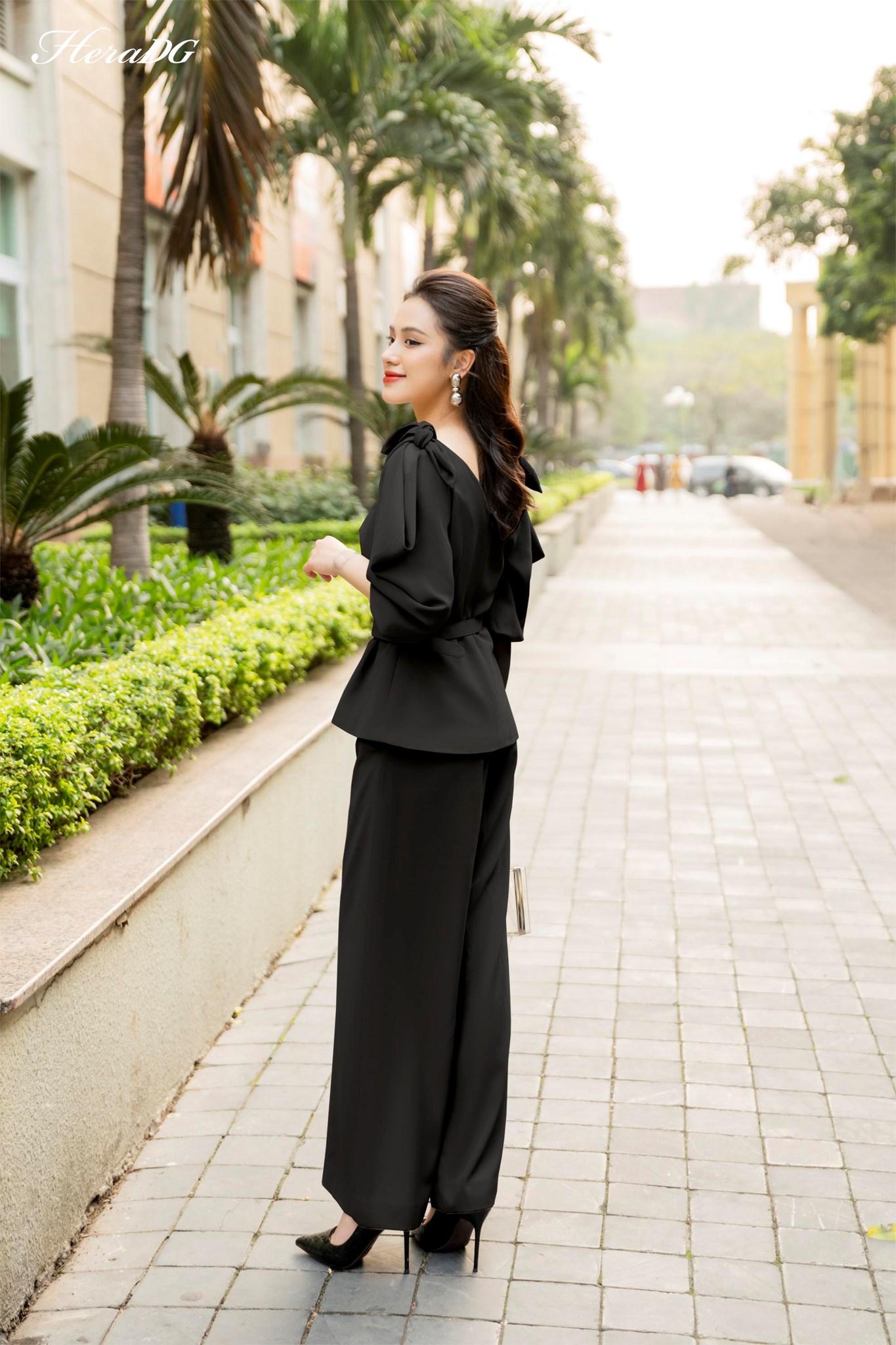 Áo peplum thắt đai