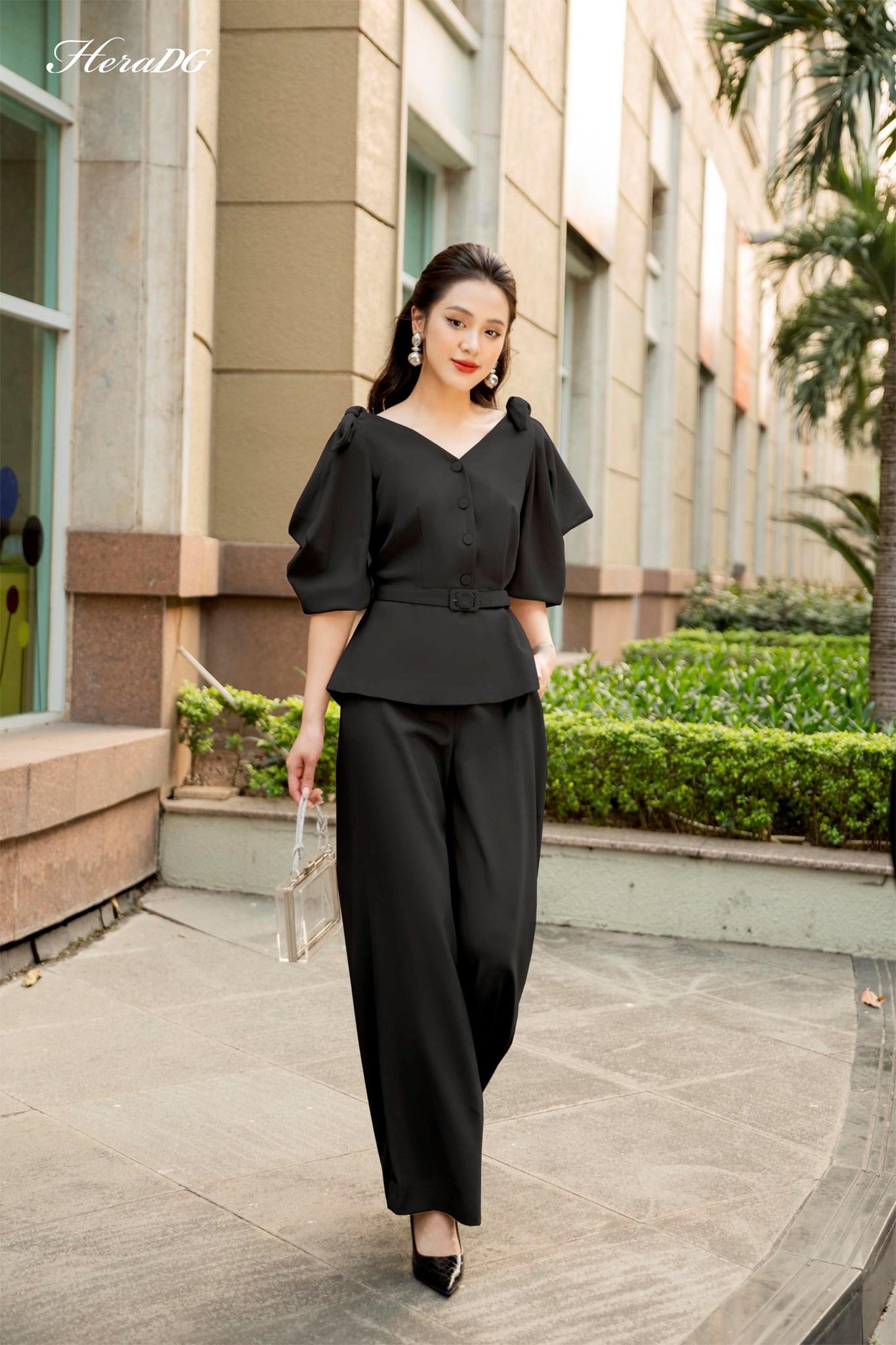 Quần suông túi chéo