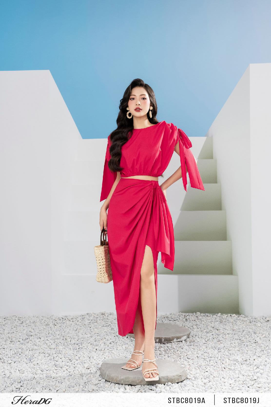 Chân váy vạt lệch