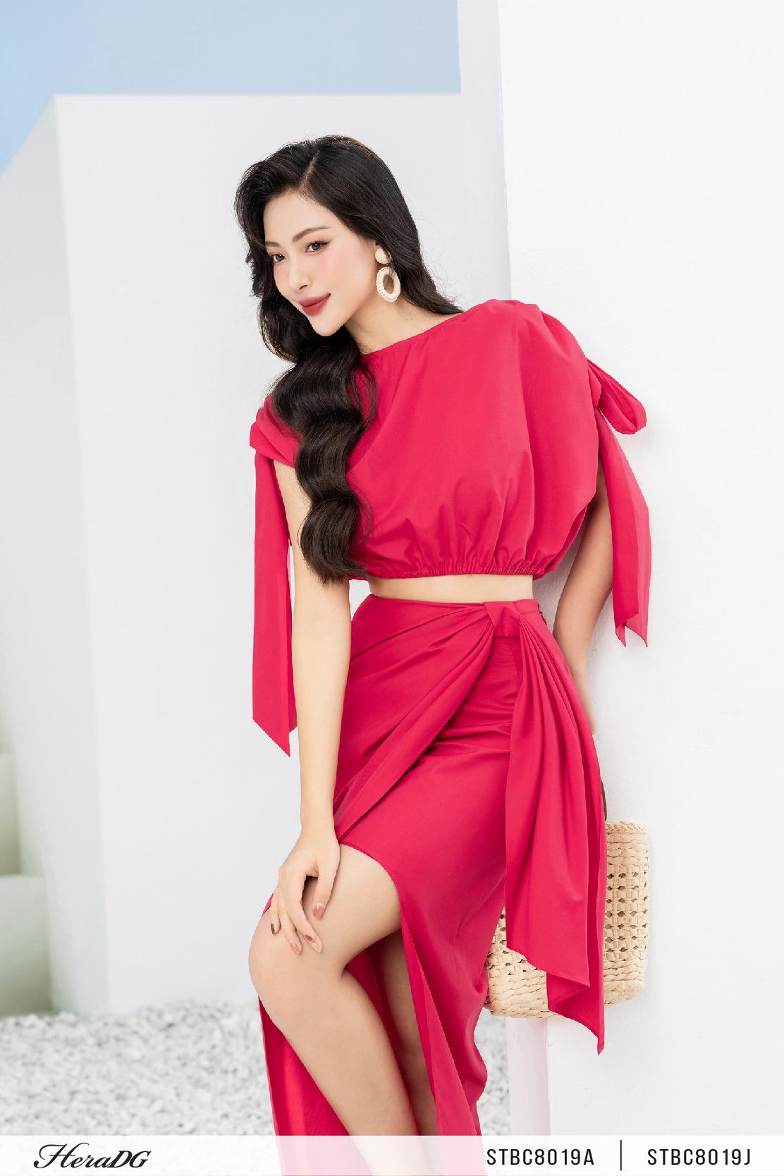 Chân váy vạt lệch