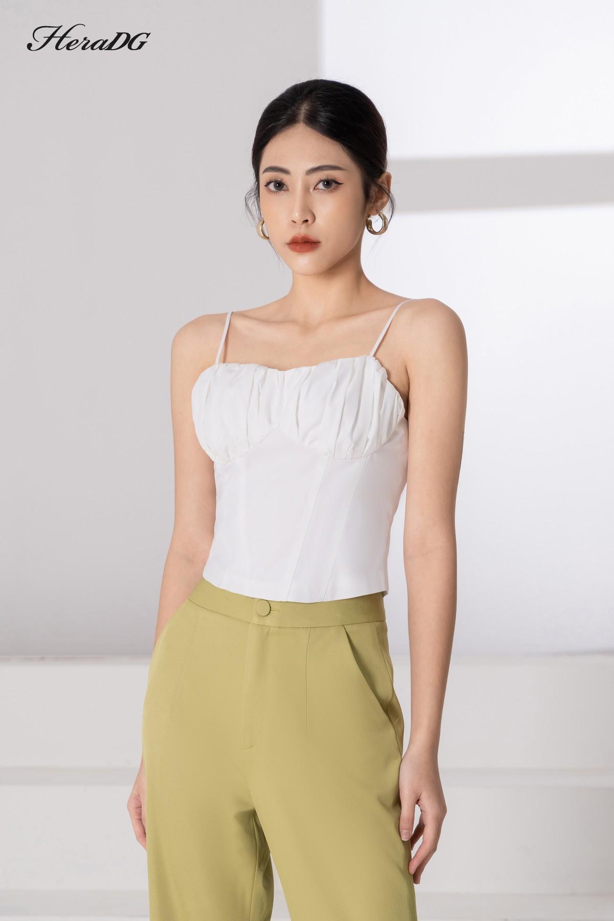 Áo 2 dây nhún cúp ngực