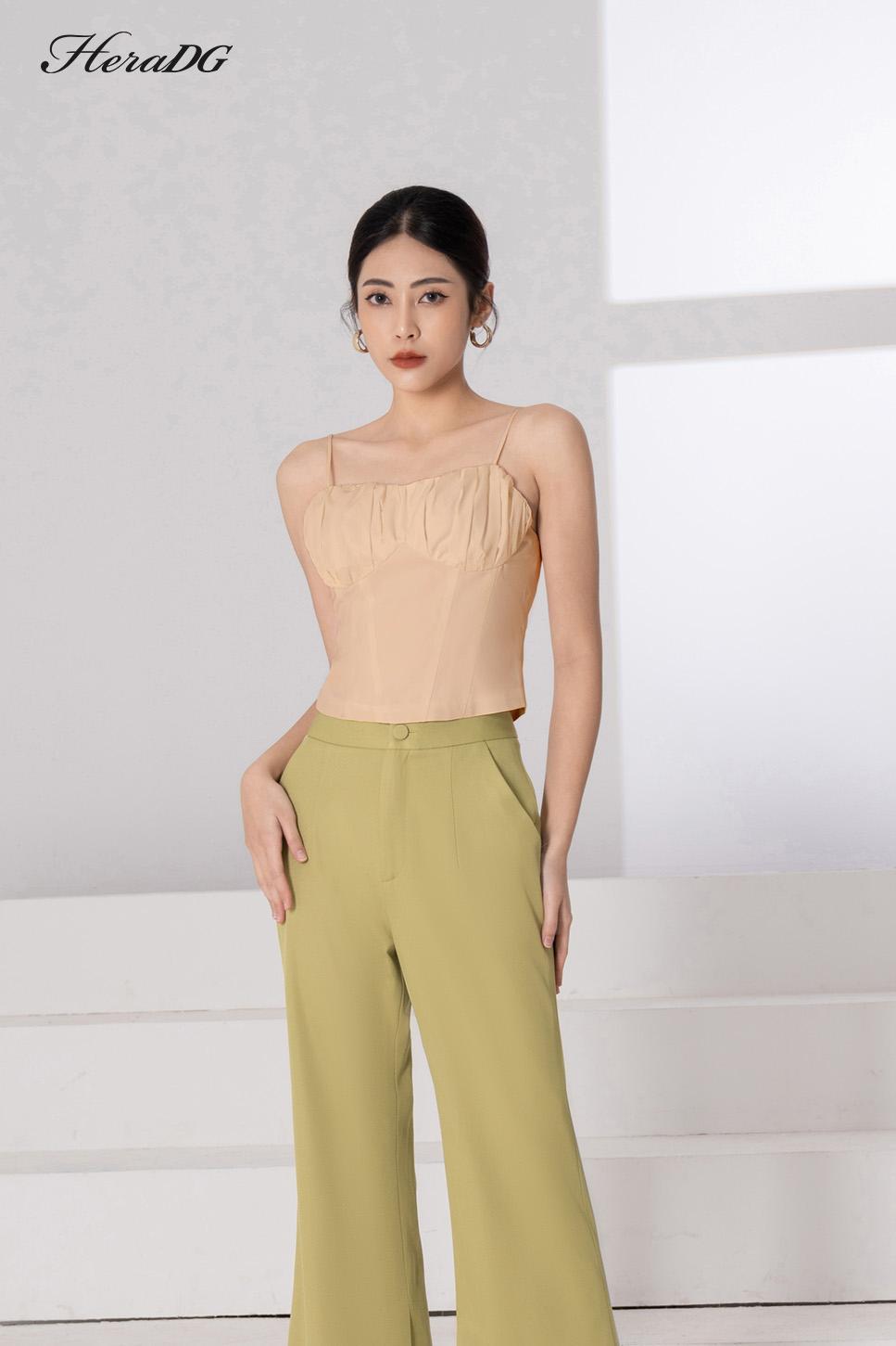 Áo 2 dây nhún cúp ngực