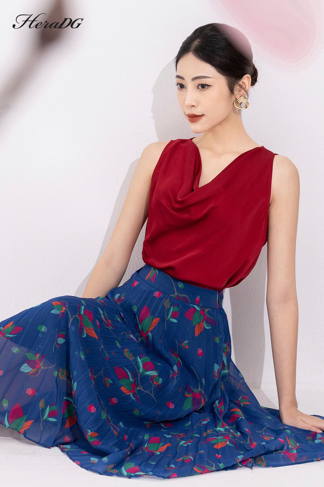 Áo sát nách cổ đổ