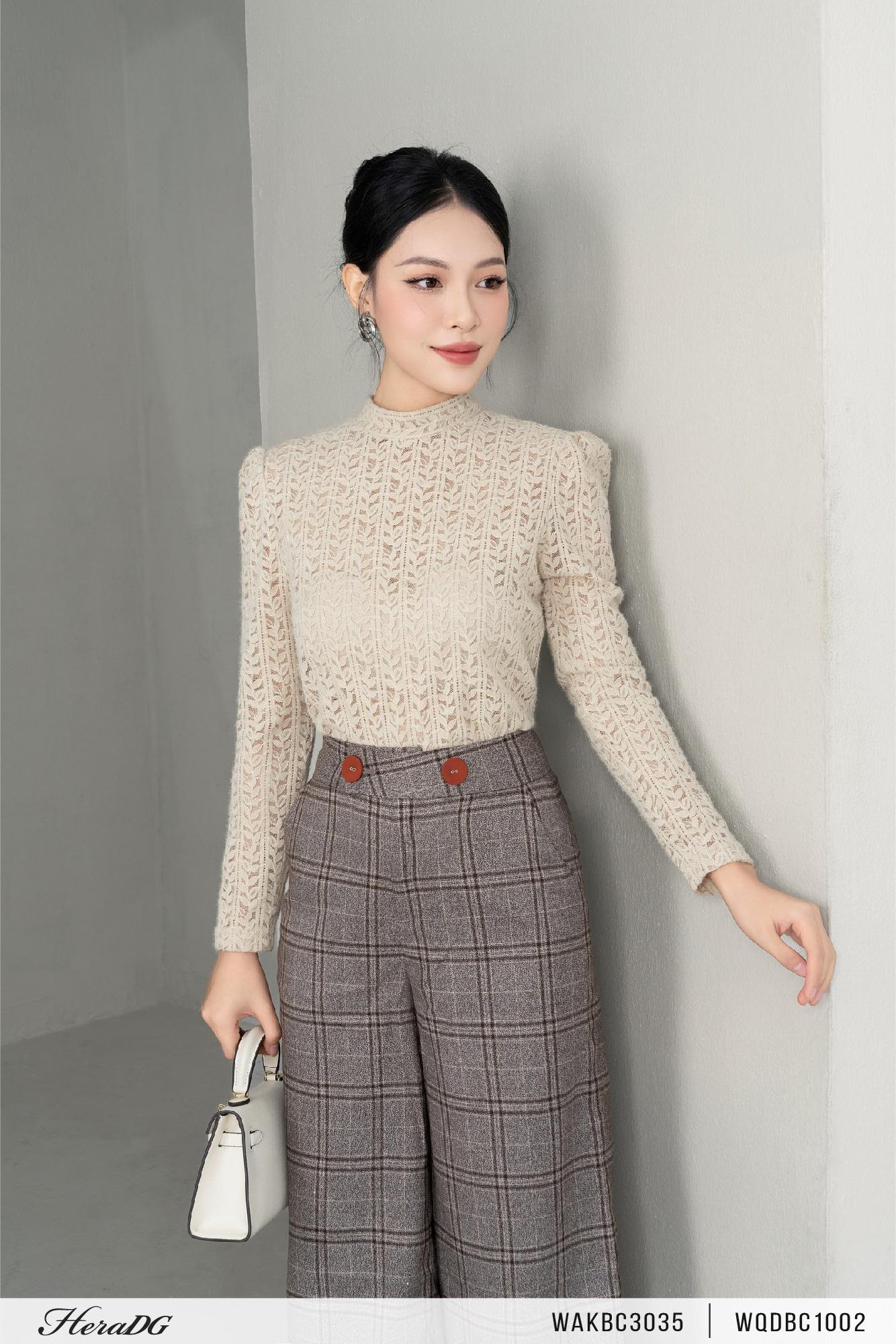 Áo len cổ 3cm