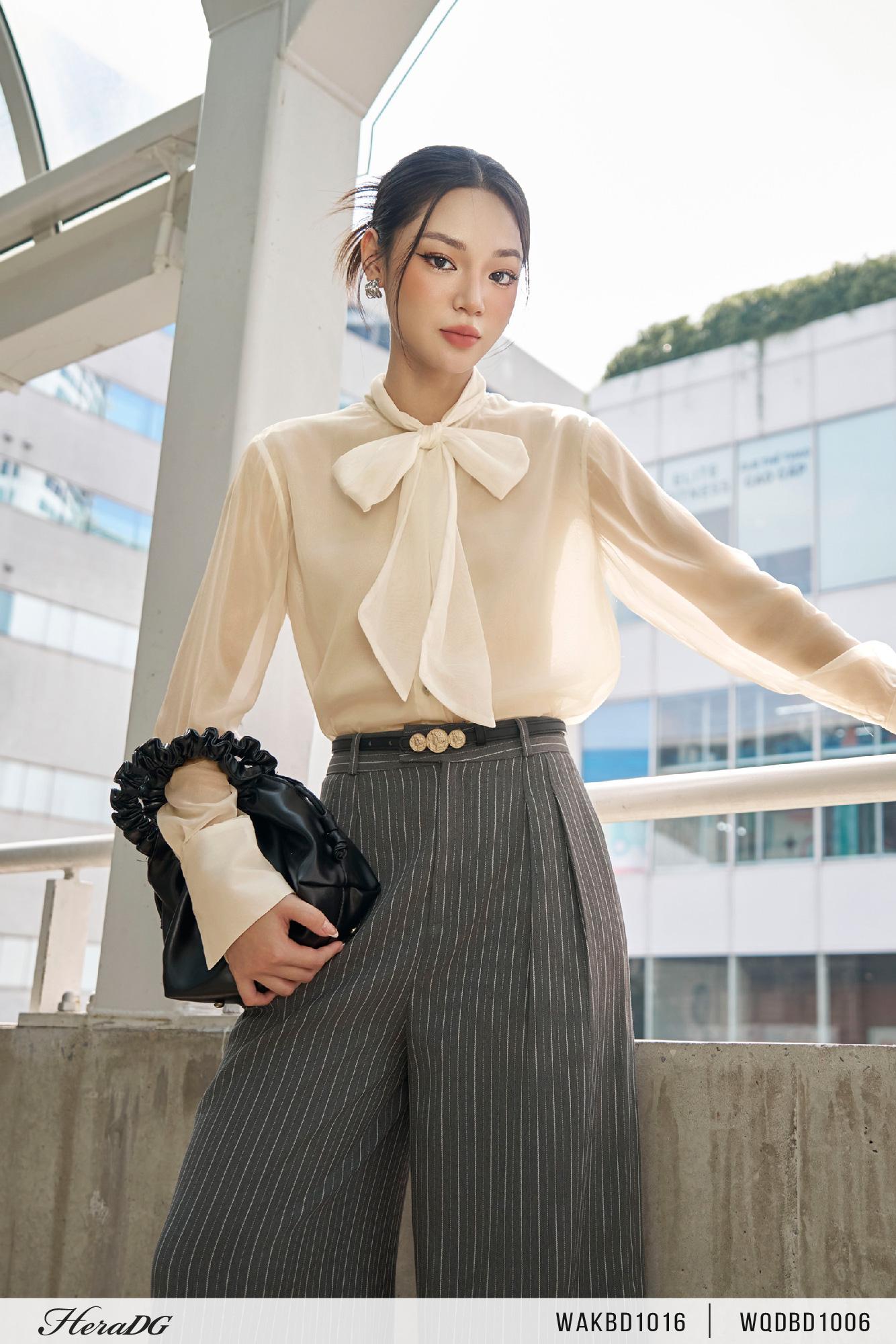 Áo kiểu cổ nơ