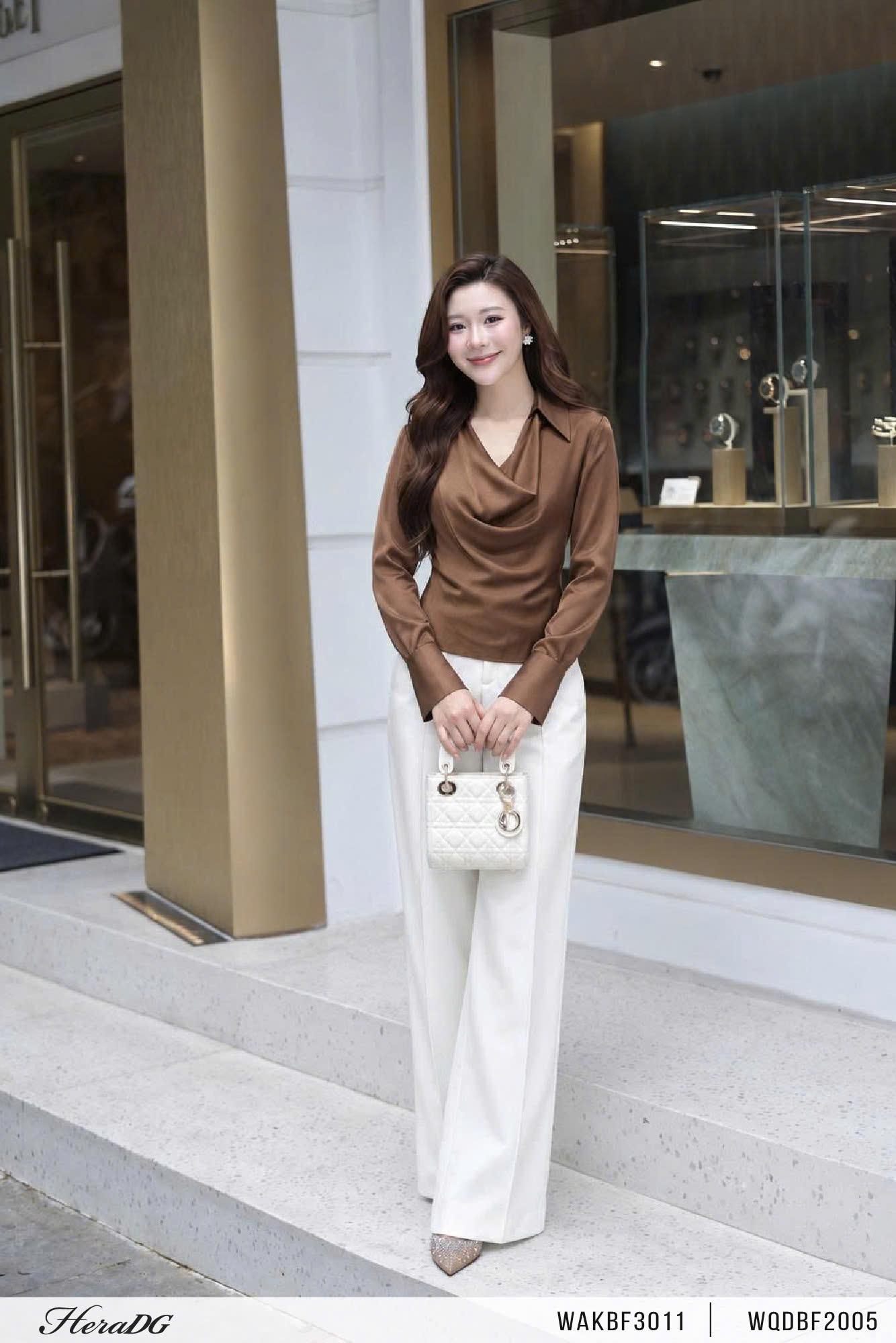 Áo kiểu lụa cổ đổ – ảnh 8