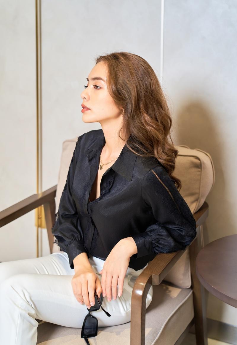 Áo sơ mi phối ren