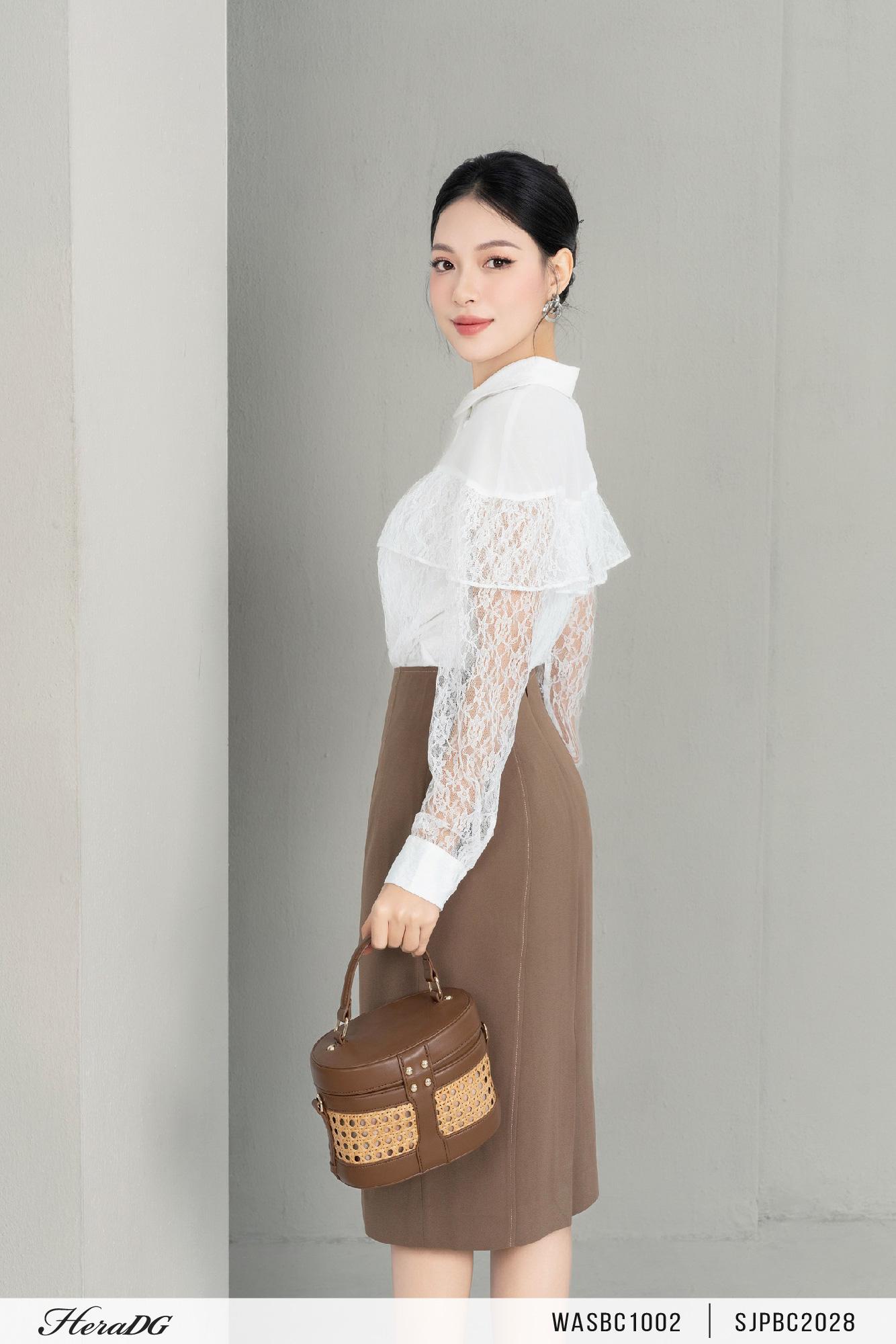 Áo sơ mi ren dài tay