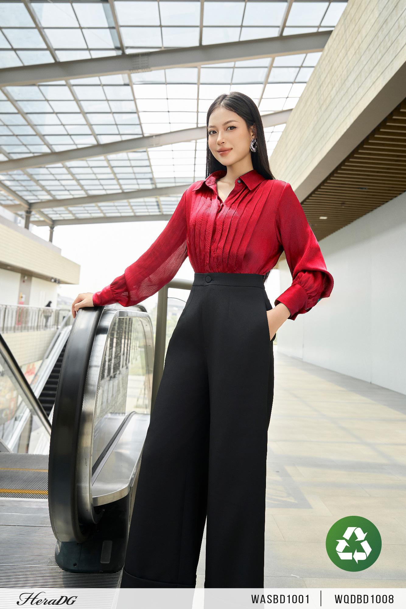 Áo sơ mi xếp ly lật