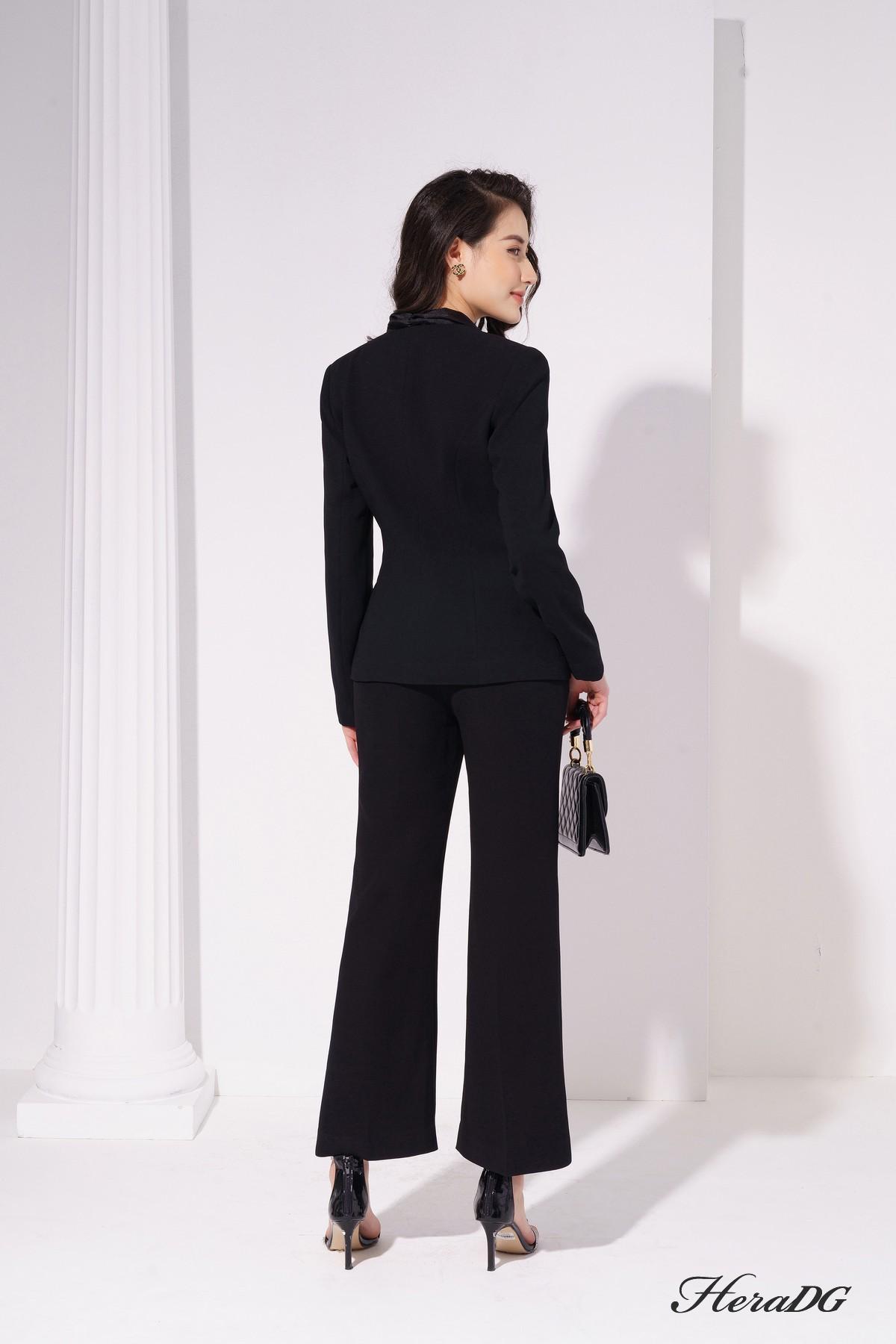 Áo vest phối cổ tơ