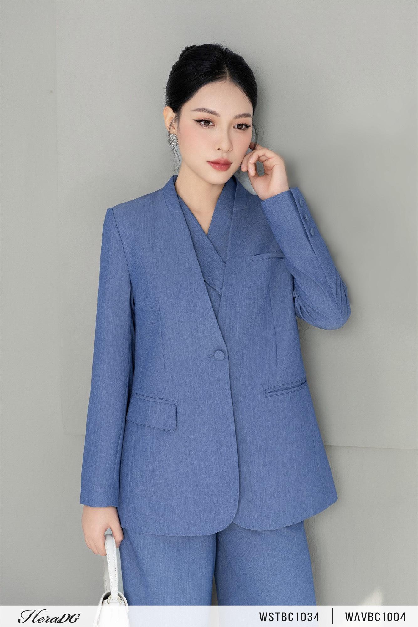 Áo blazer không cổ