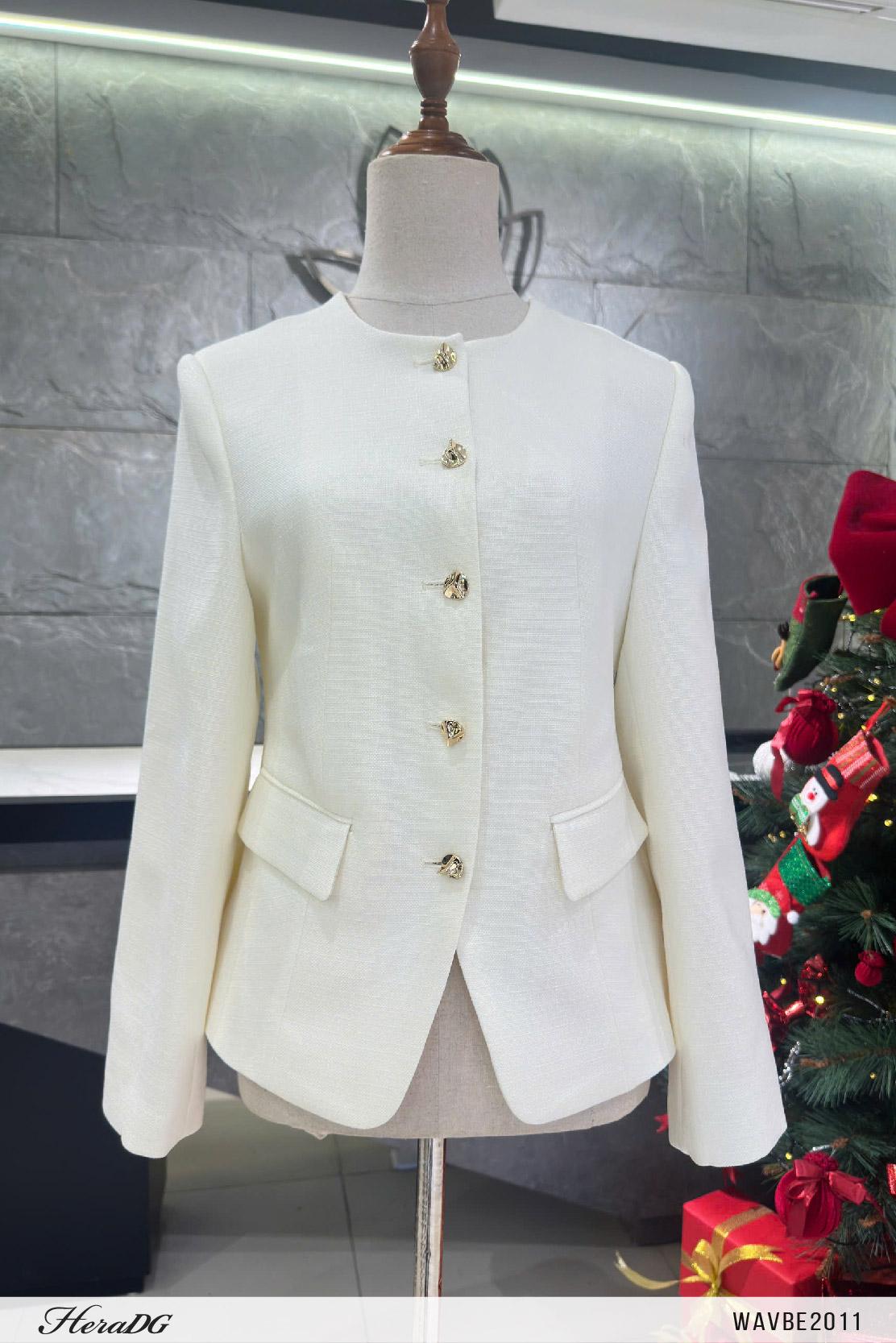 Áo vest dạ tweed dáng ôm