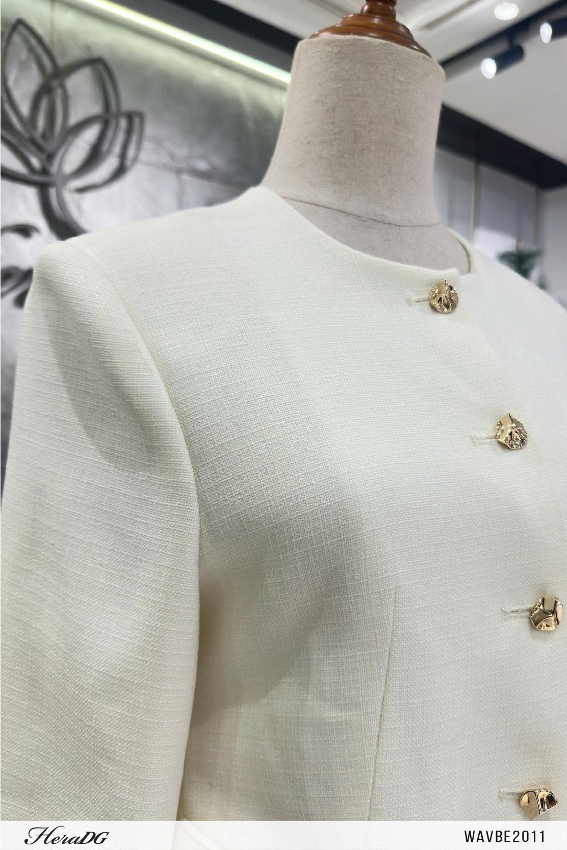 Áo vest dạ tweed dáng ôm