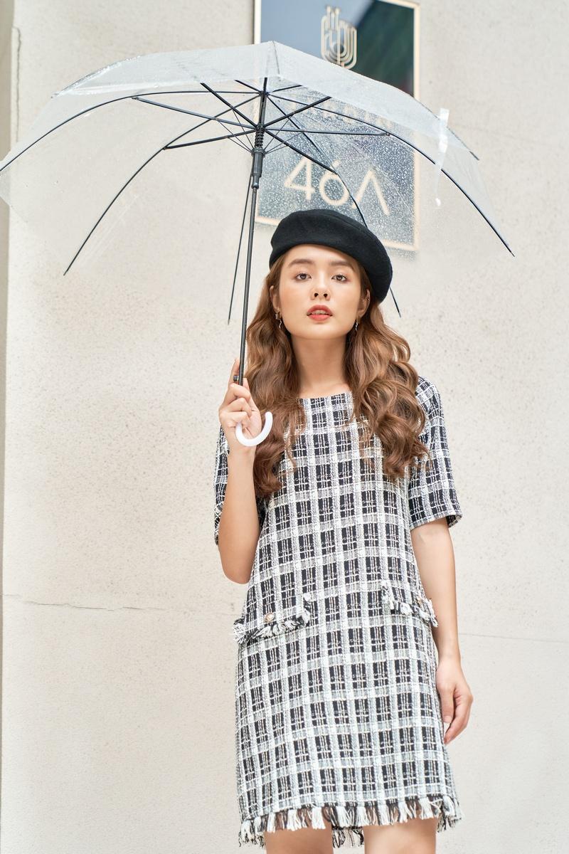 Đầm suông tweed