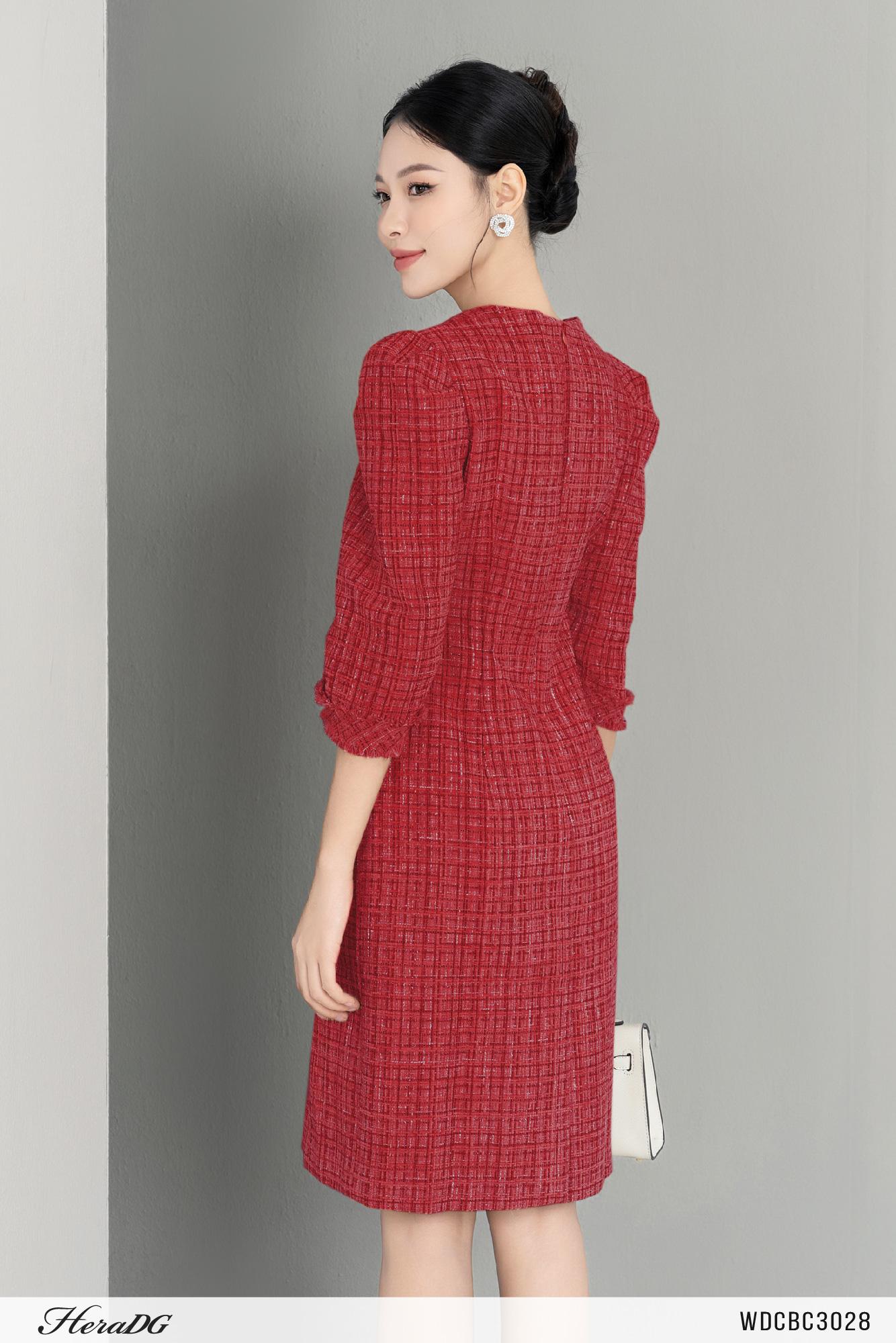 Đầm tweed dáng A