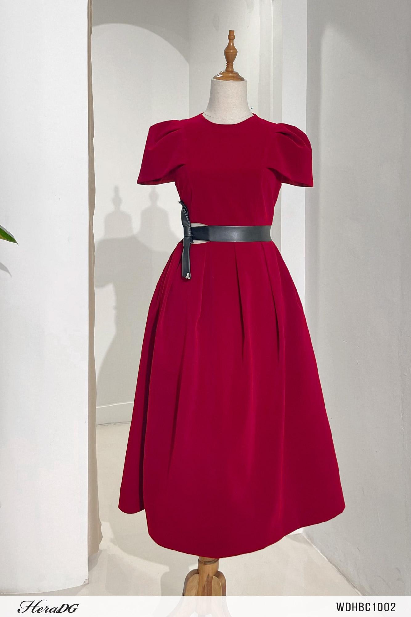 Đầm tiệc xoè cut out eo
