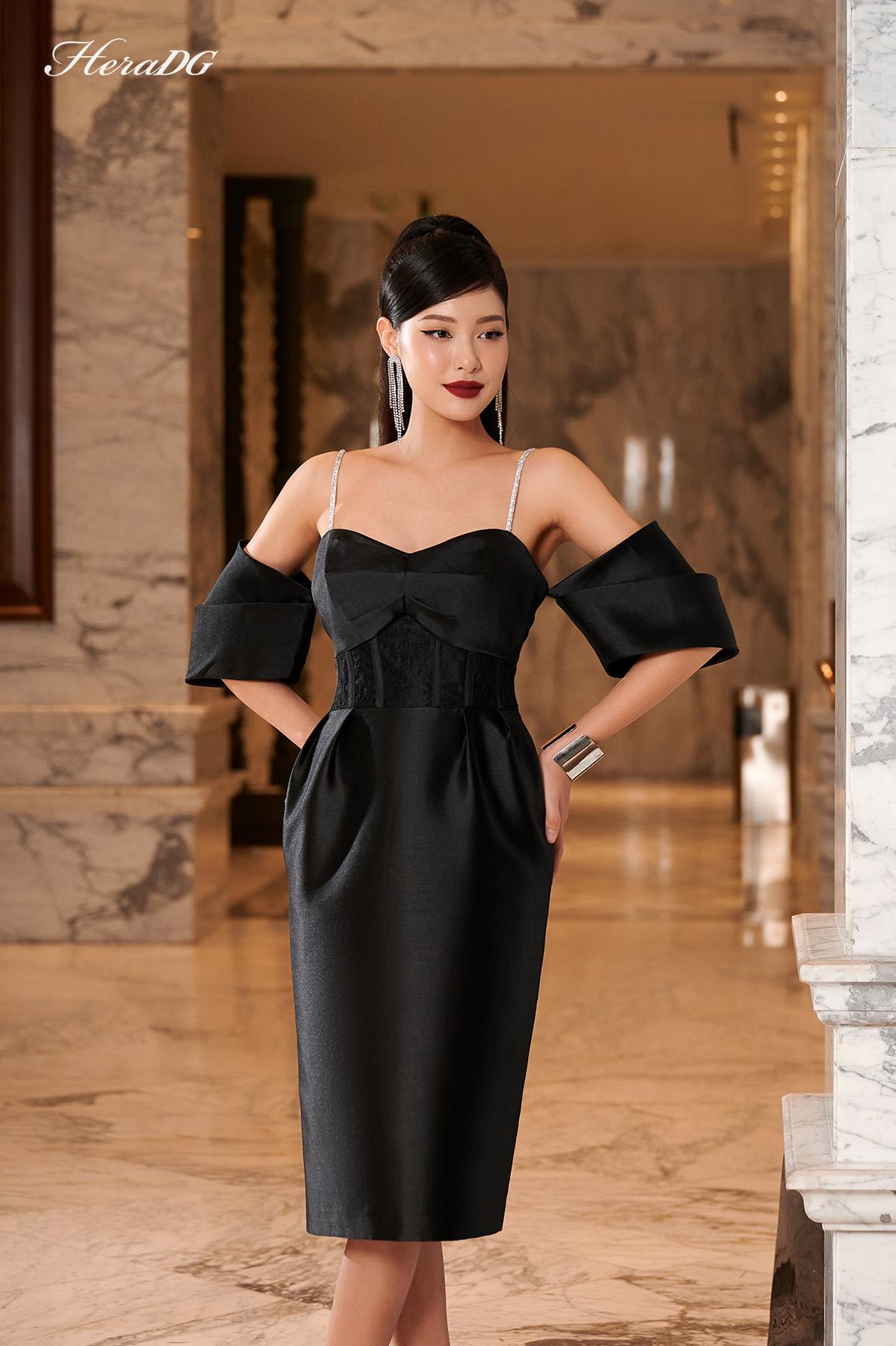 Đầm ôm trễ vai