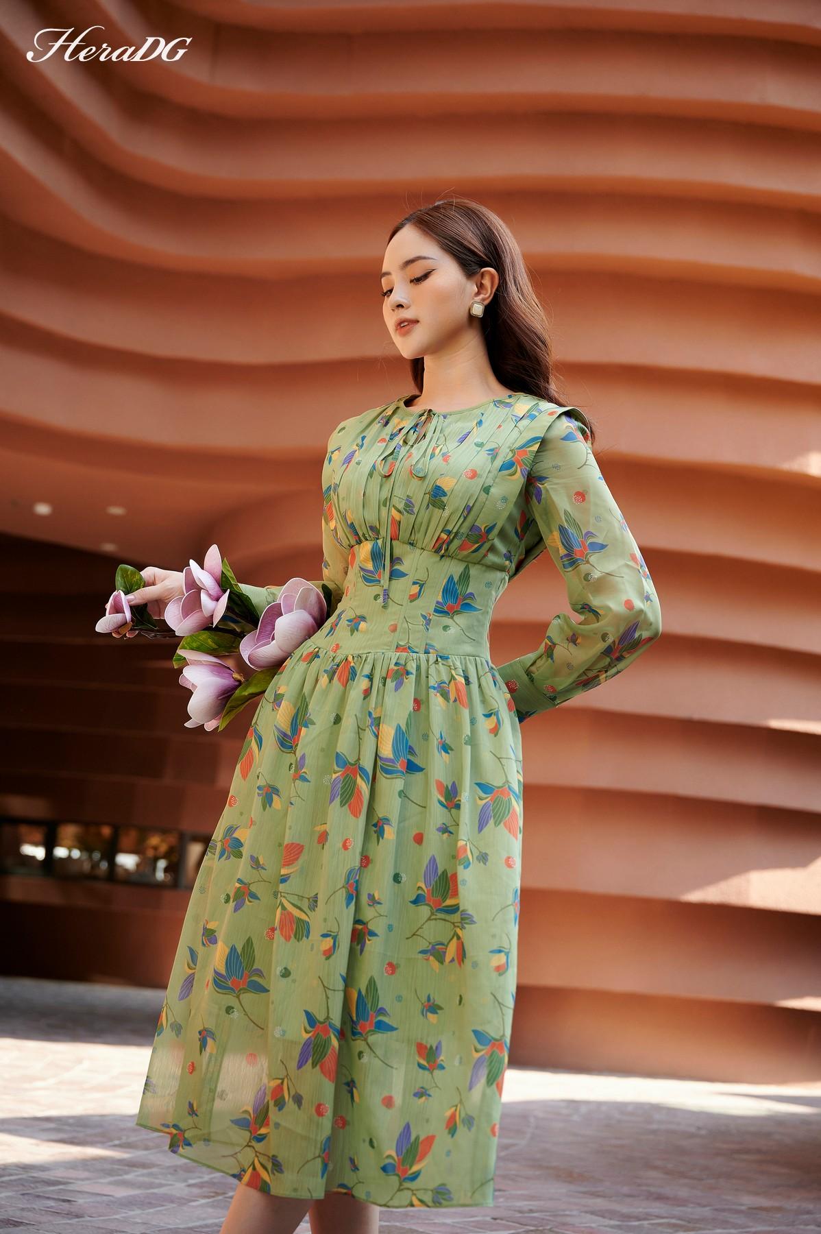 Đầm xoè nhún chân
