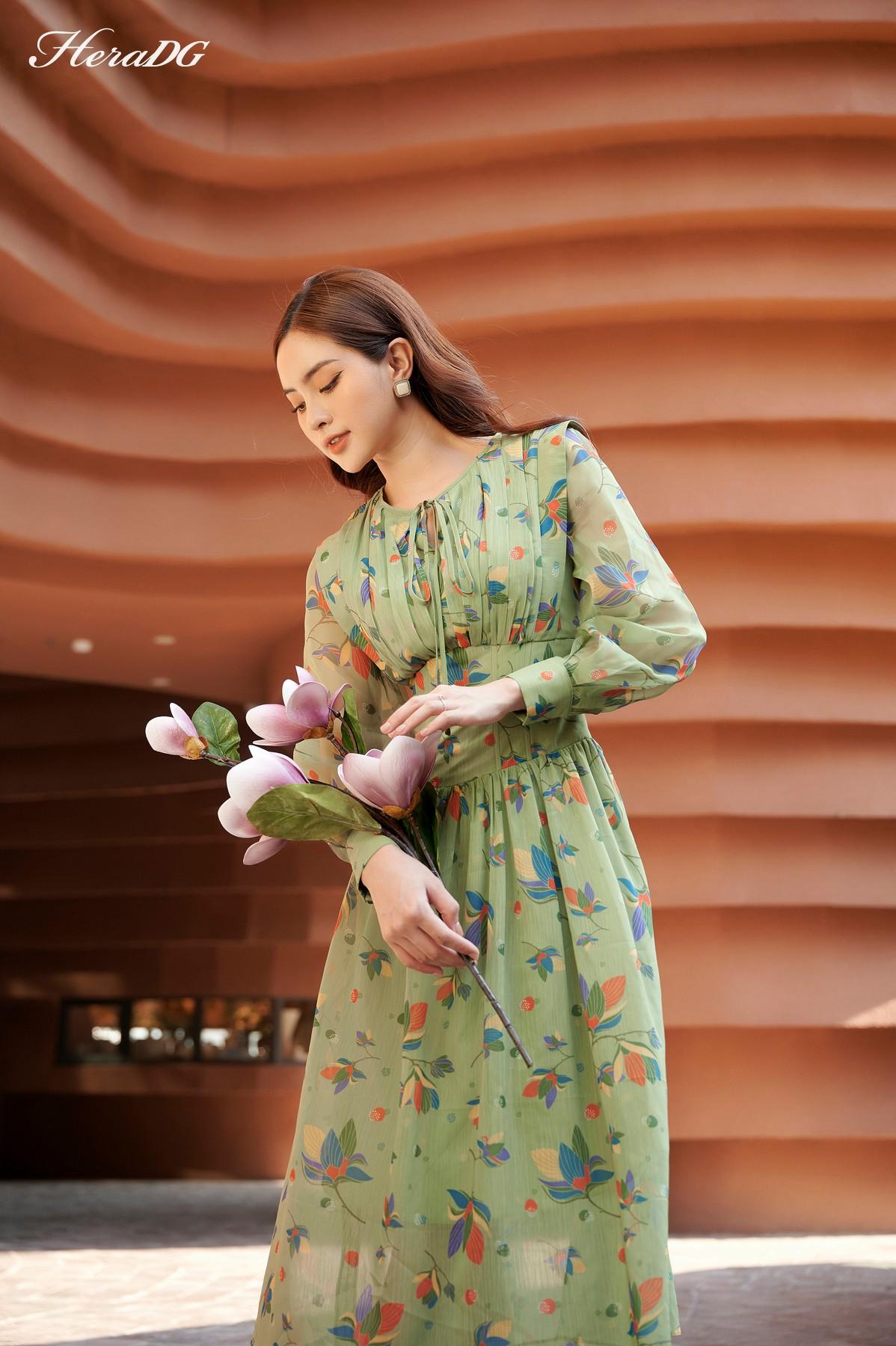 Đầm xoè nhún chân