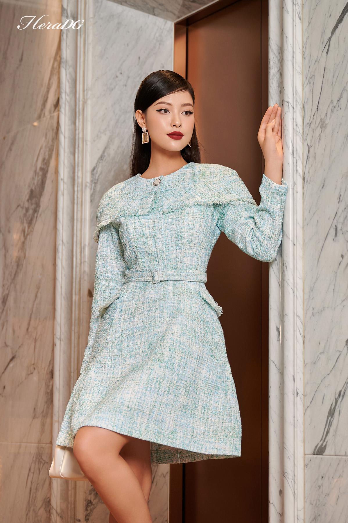 Đầm A dài tay