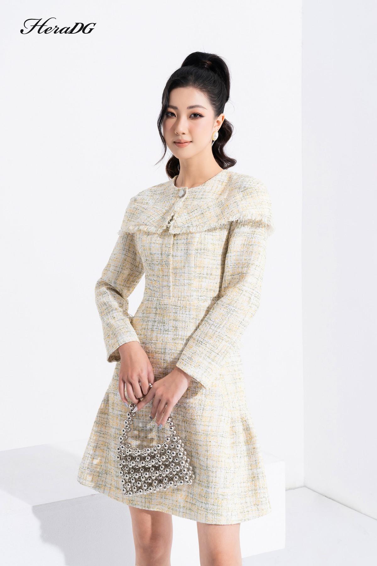 Đầm A dài tay