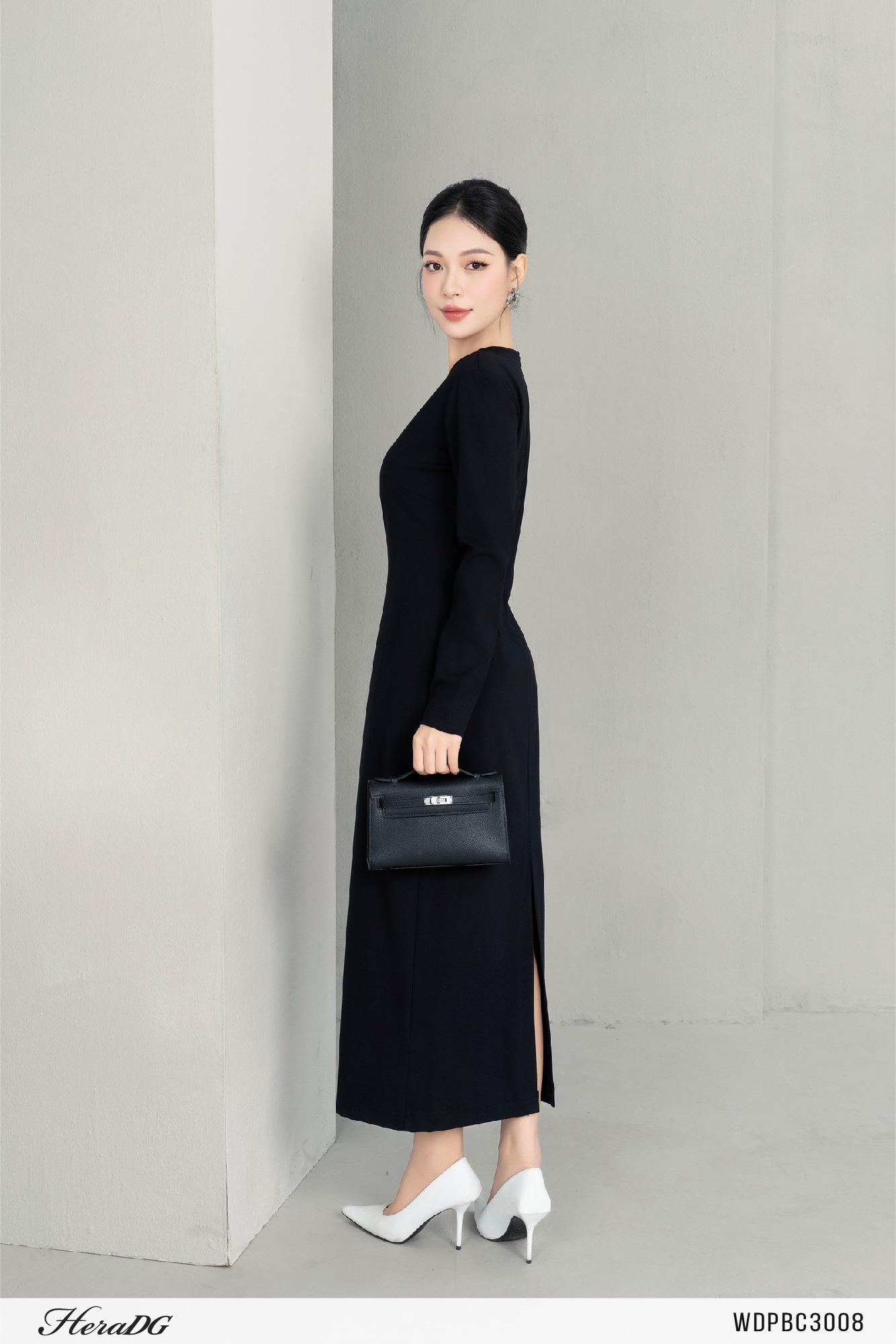 Đầm ôm cổ tròn