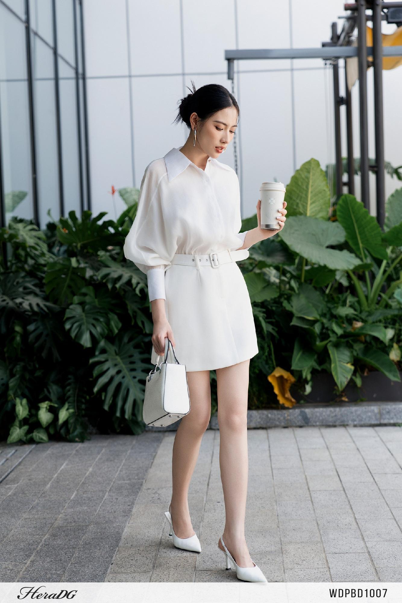Đầm giả set áo tơ, chân váy